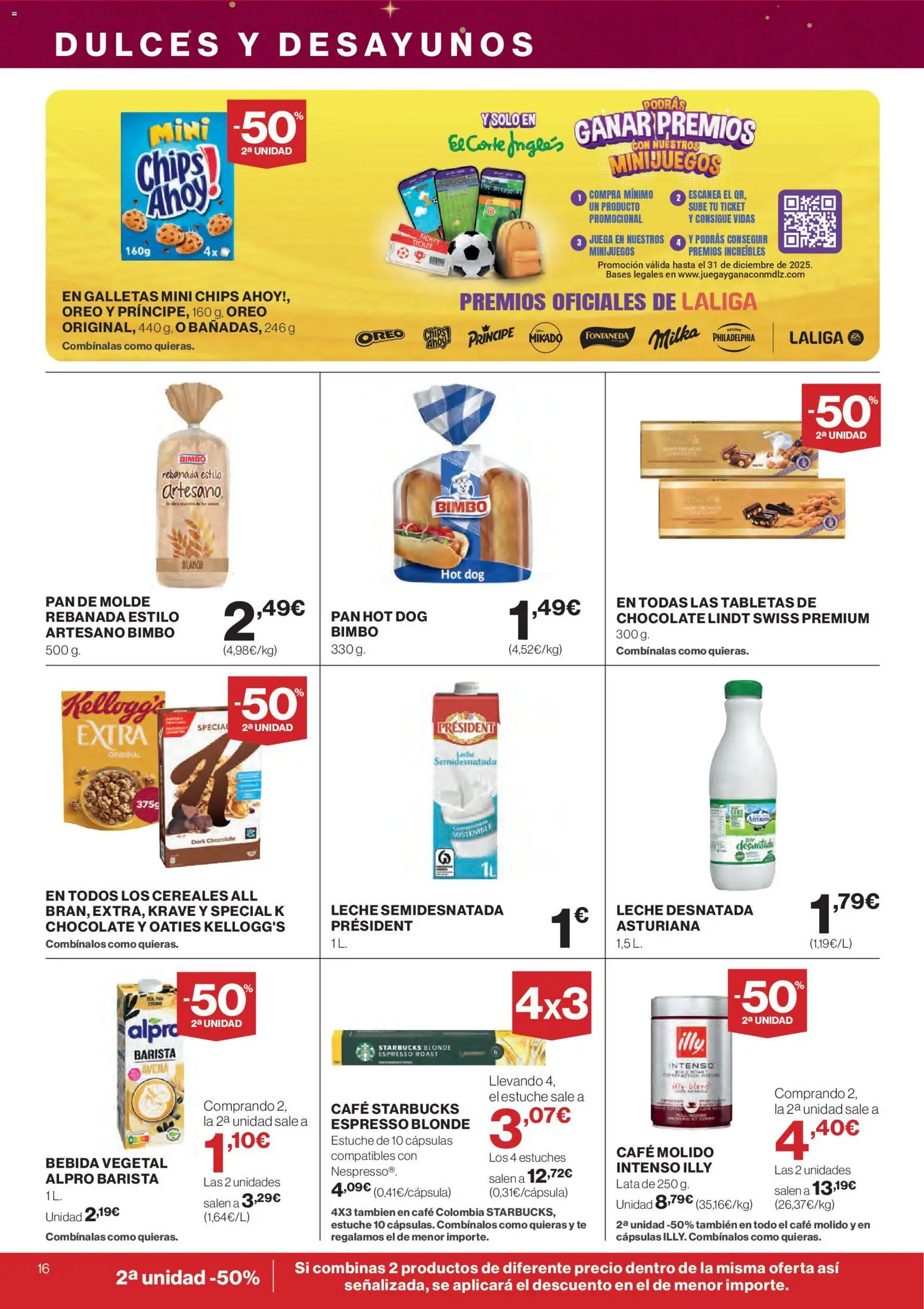 Supercor Canarias │ válido desde el 20.11.2025 | Página: 16 | Productos: Leche desnatada, Cereales, Té, Juega