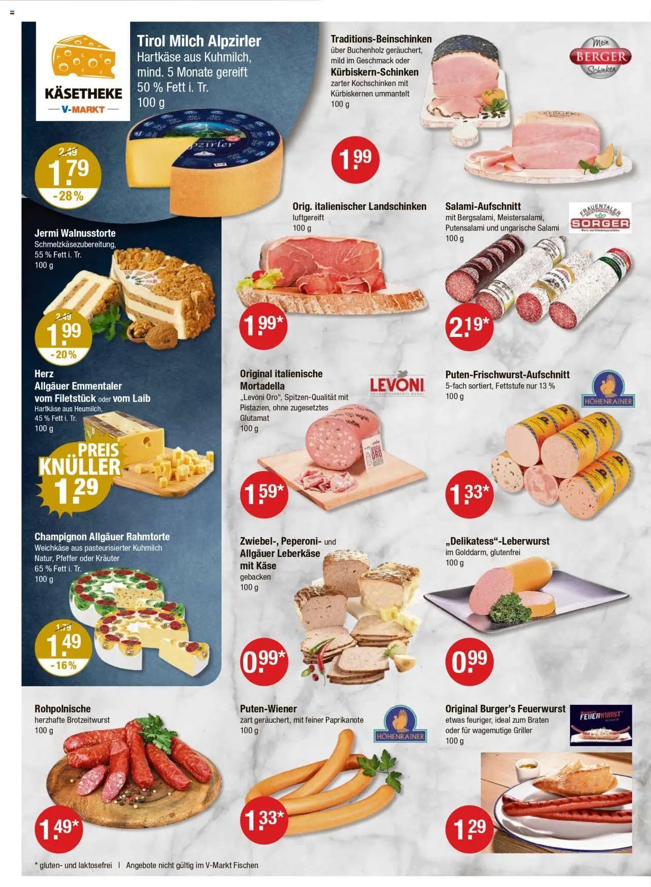 V-Markt - Schwaben / Oberbayern – gültig ab 09.10.2025 | Seite: 2 | Produkte: Käse, Schinken, Griller, Leberkase
