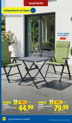 LIDL - Prévisualisation de LIVARNO Table pliante en aluminium Houston, Table pliante en aluminium Houston valide à partir de 26.03.2026 | Page: 44