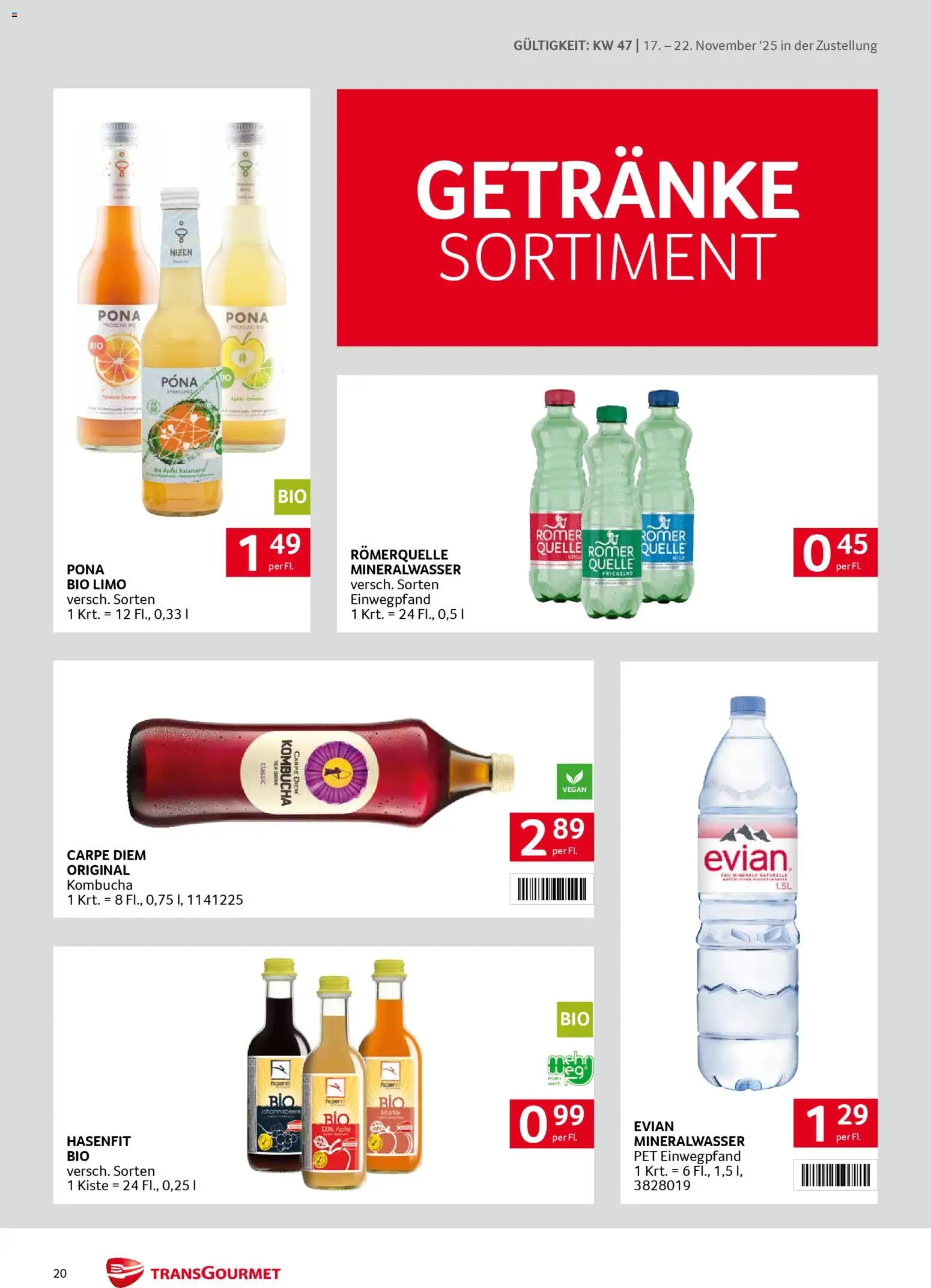 Transgourmet Zustellaktion gültig ab 17.11.2025 | Seite: 20 | Produkte: Äpfel