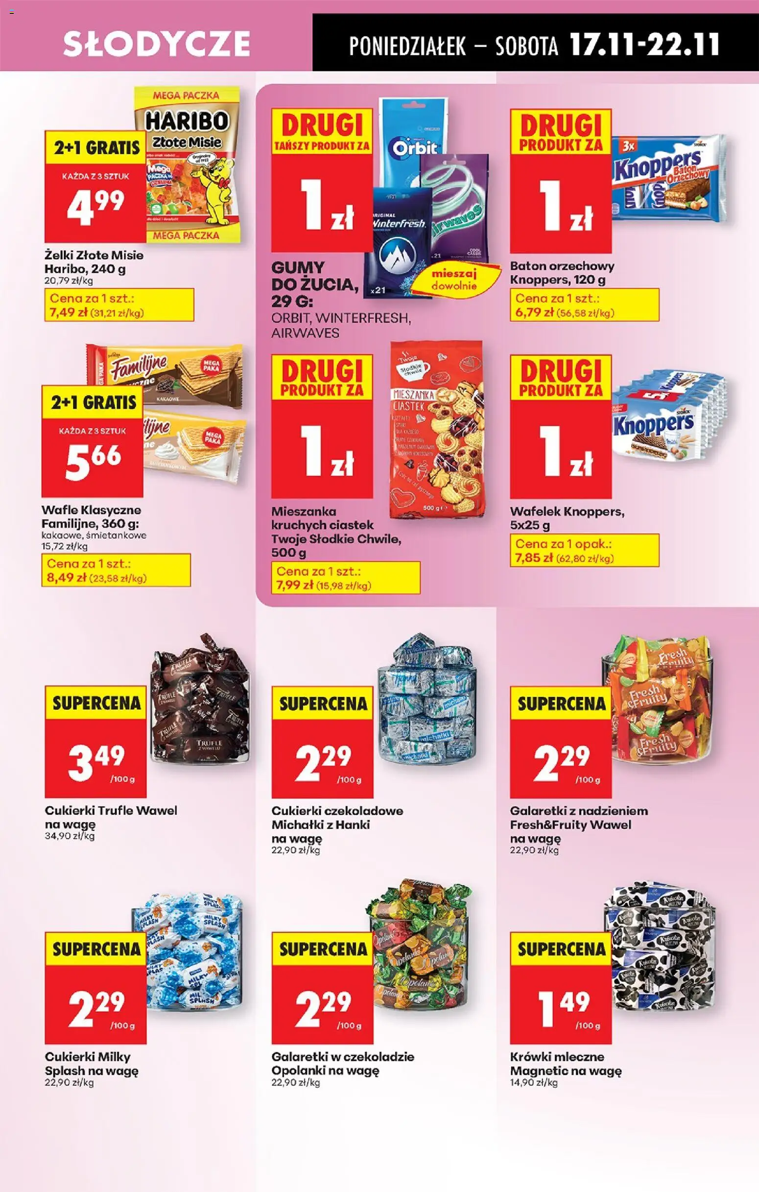 Biedronka gazetka od 17.11.2025 | Strona: 57 | Produkty: Cukierki trufle, Wafle, Żelki, Cukierki