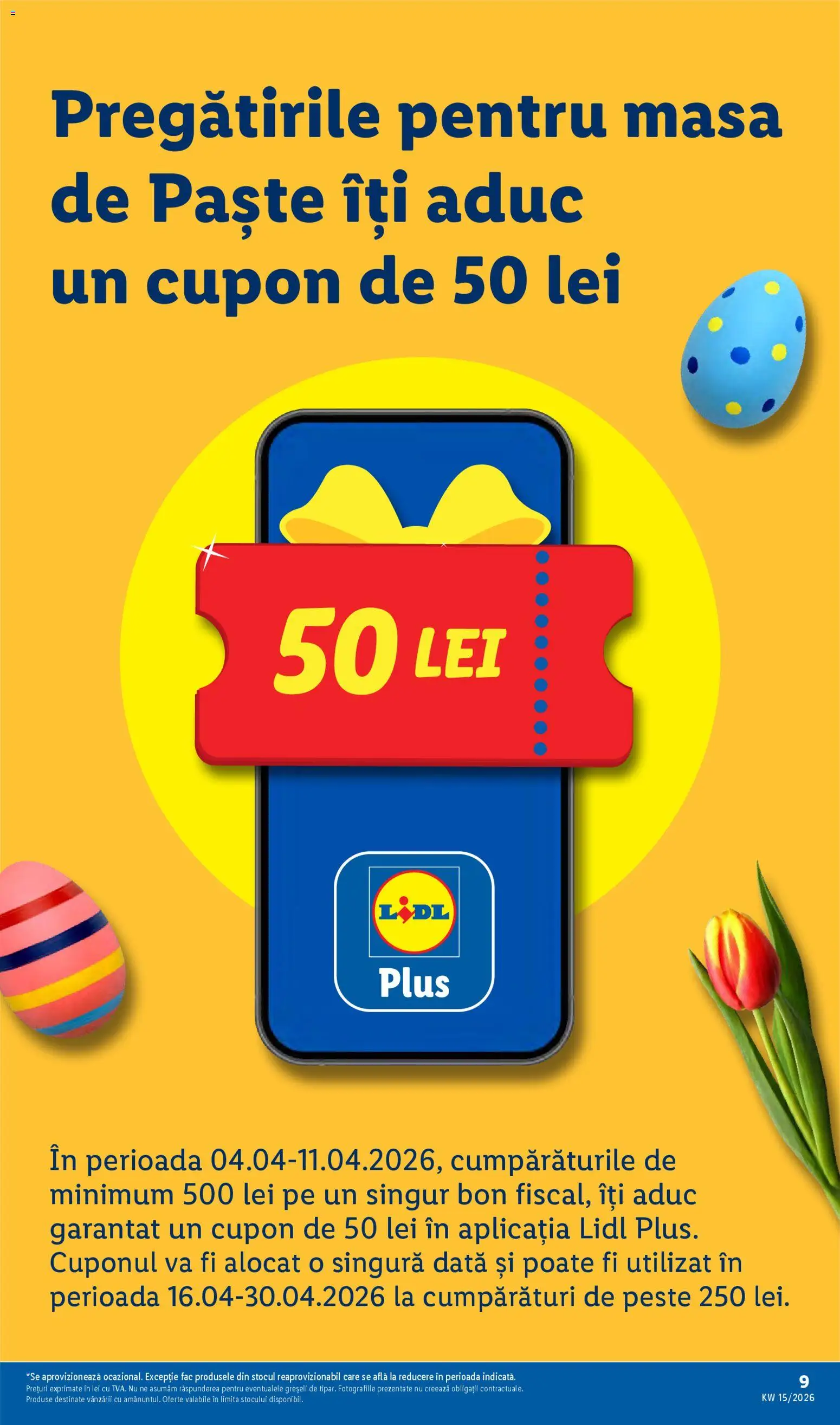 Noul catalog Lidl – valabil de la 06.04.2026 | Pagină: 9 | Produse: Masă, Pește, Paste