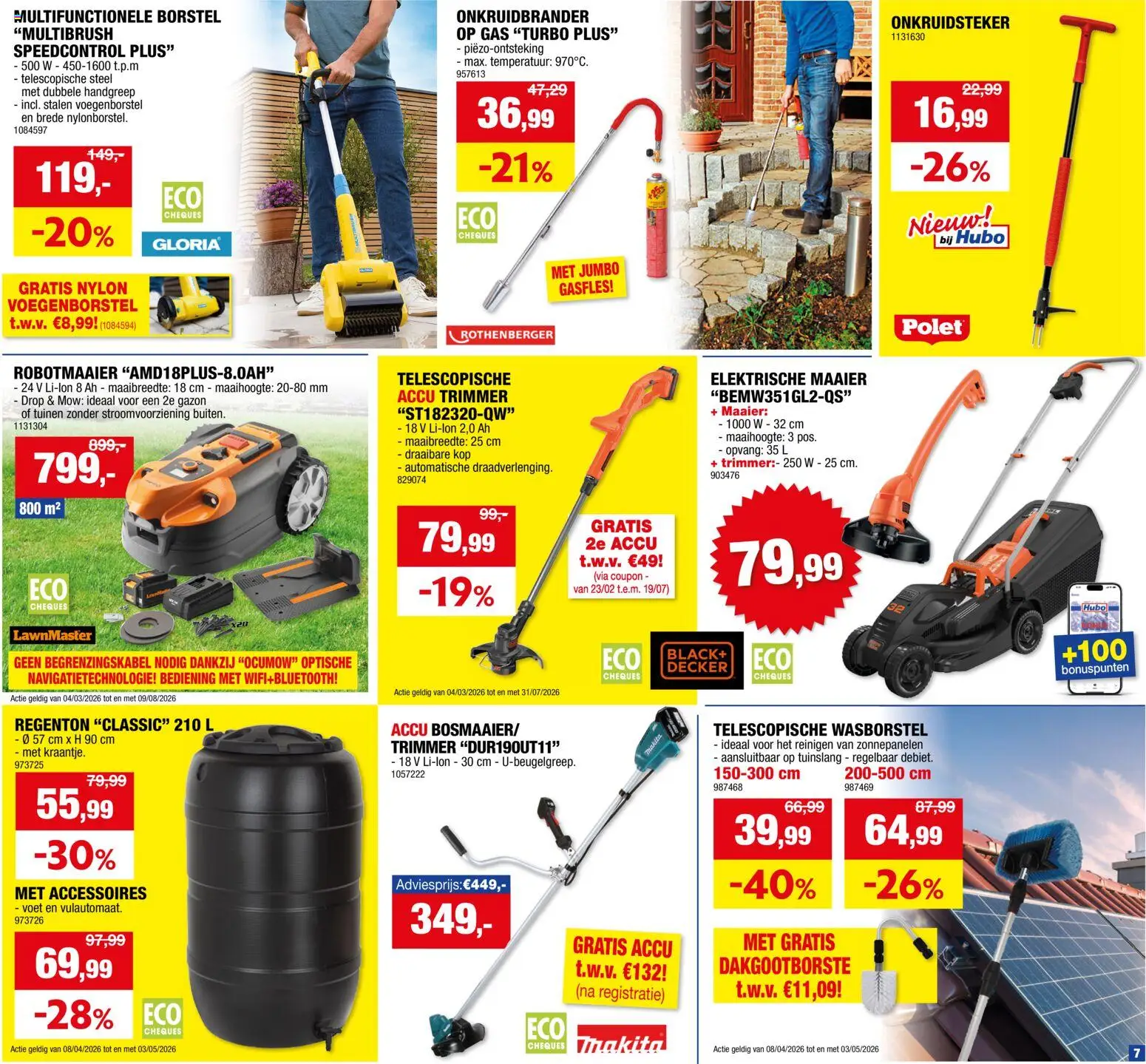 {H1} | Pagina: 7 | Producten: Maaier, Borstel, Tuinslang, Trimmer