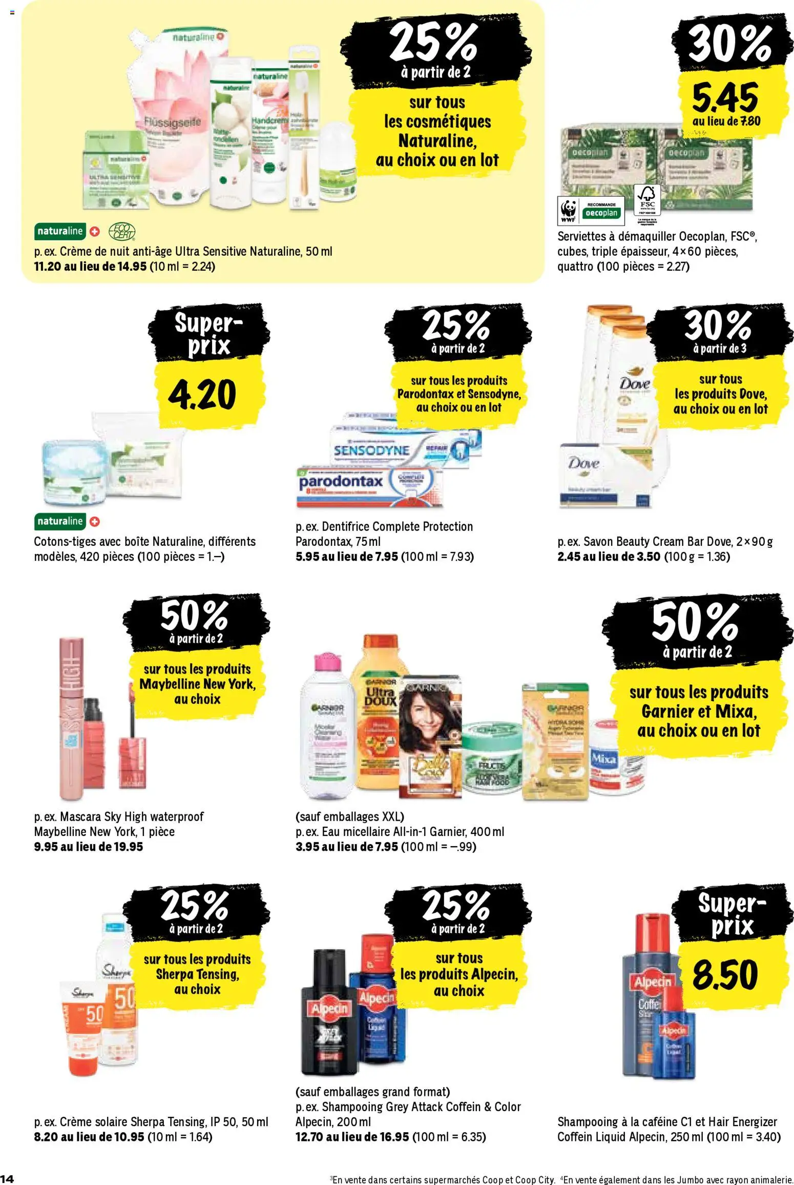 Coop aktionen FR – gültig ab 31.03.2026 | Seite: 14 | Produkte: Shampoo, Creme, Mascara