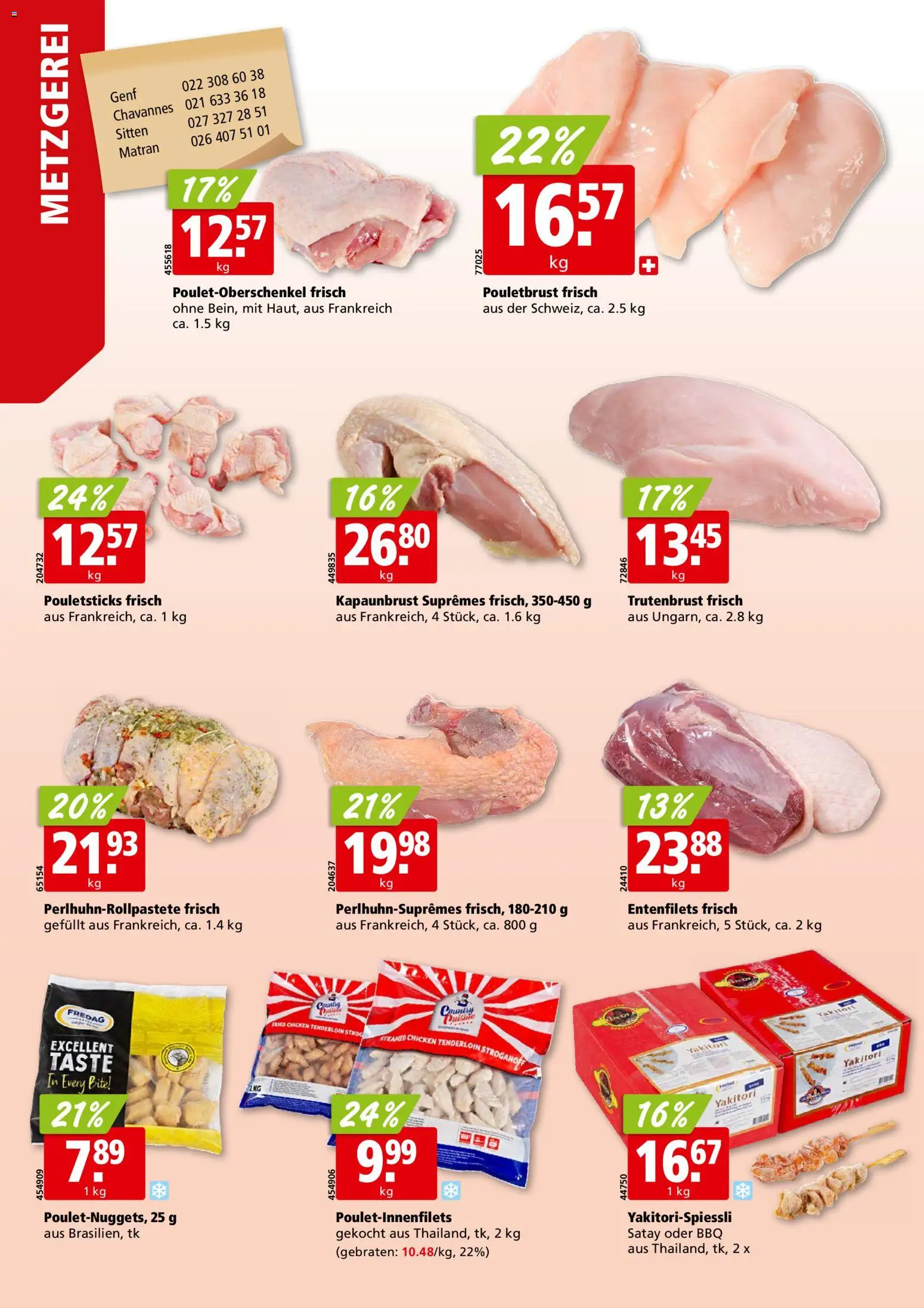 Aligro Aktionen Chavannes, Matran, Genf, Sitten – gültig ab 08.12.2025 | Seite: 8 | Produkte: Pouletbrust