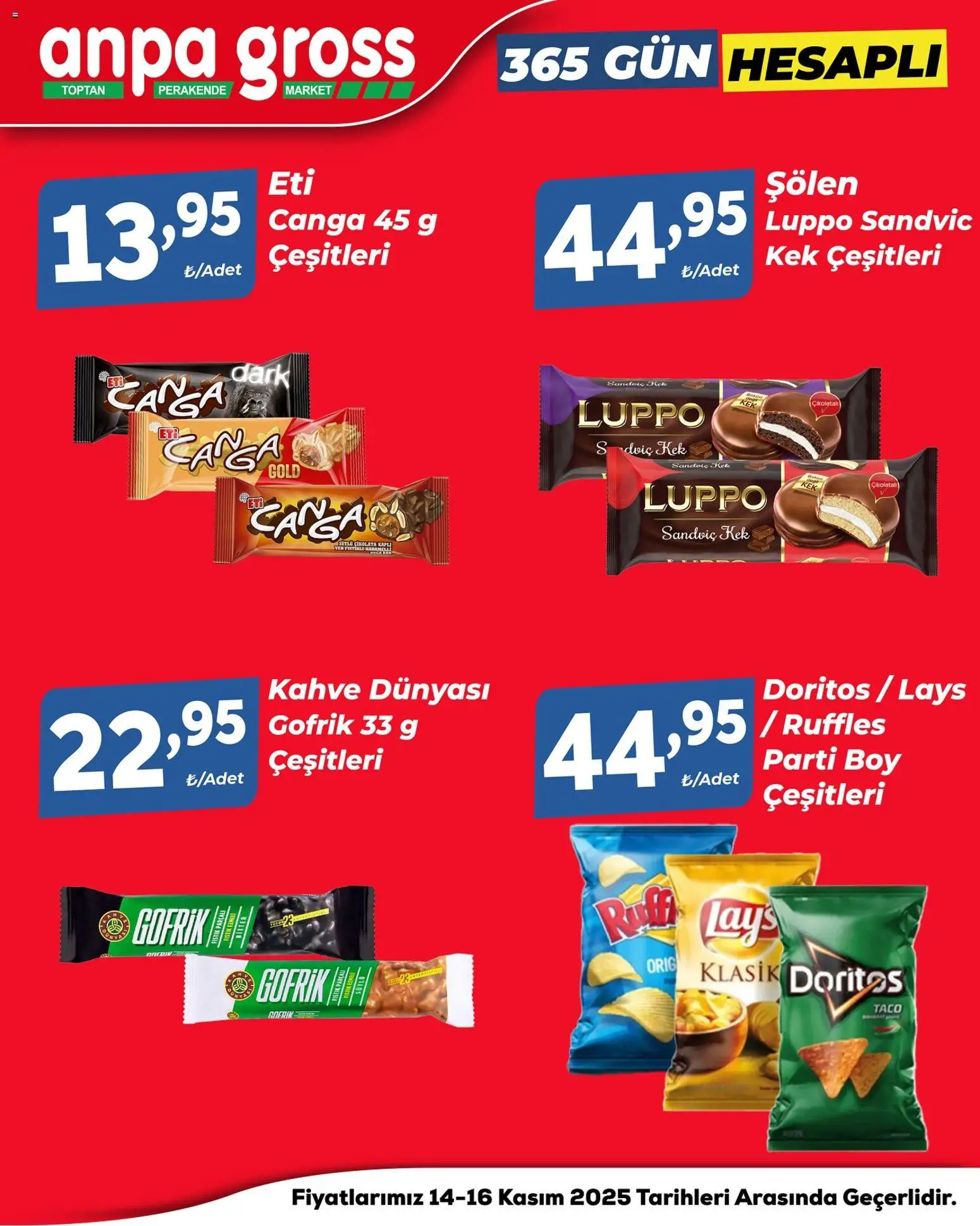 Anpa Gross Hafta Sonu Fırsatları - 14.11.2025 tarihinden itibaren geçerlidir | Sayfa: 4 | Ürünler: Fıstık, Kahve, Çikolata