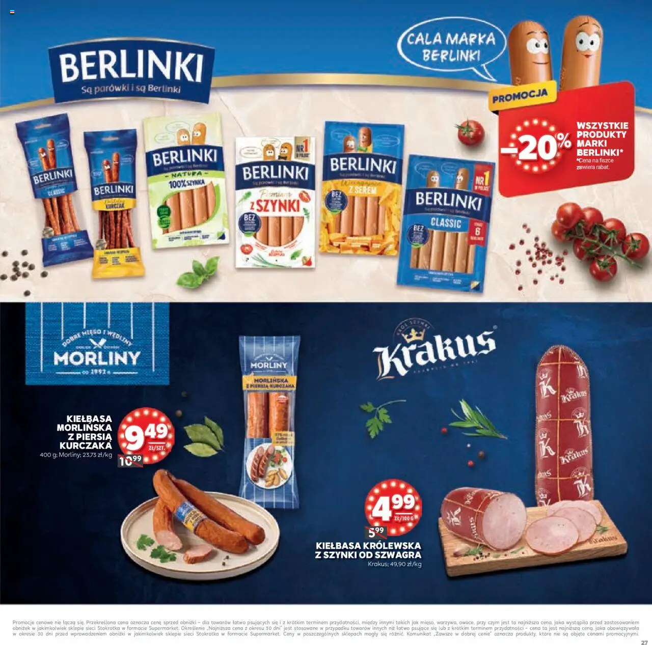 Stokrotka Gazetka - Urodziny od 11.09.2025 | Strona: 27 | Produkty: Mięso, Parówki, Szynka, Wędliny