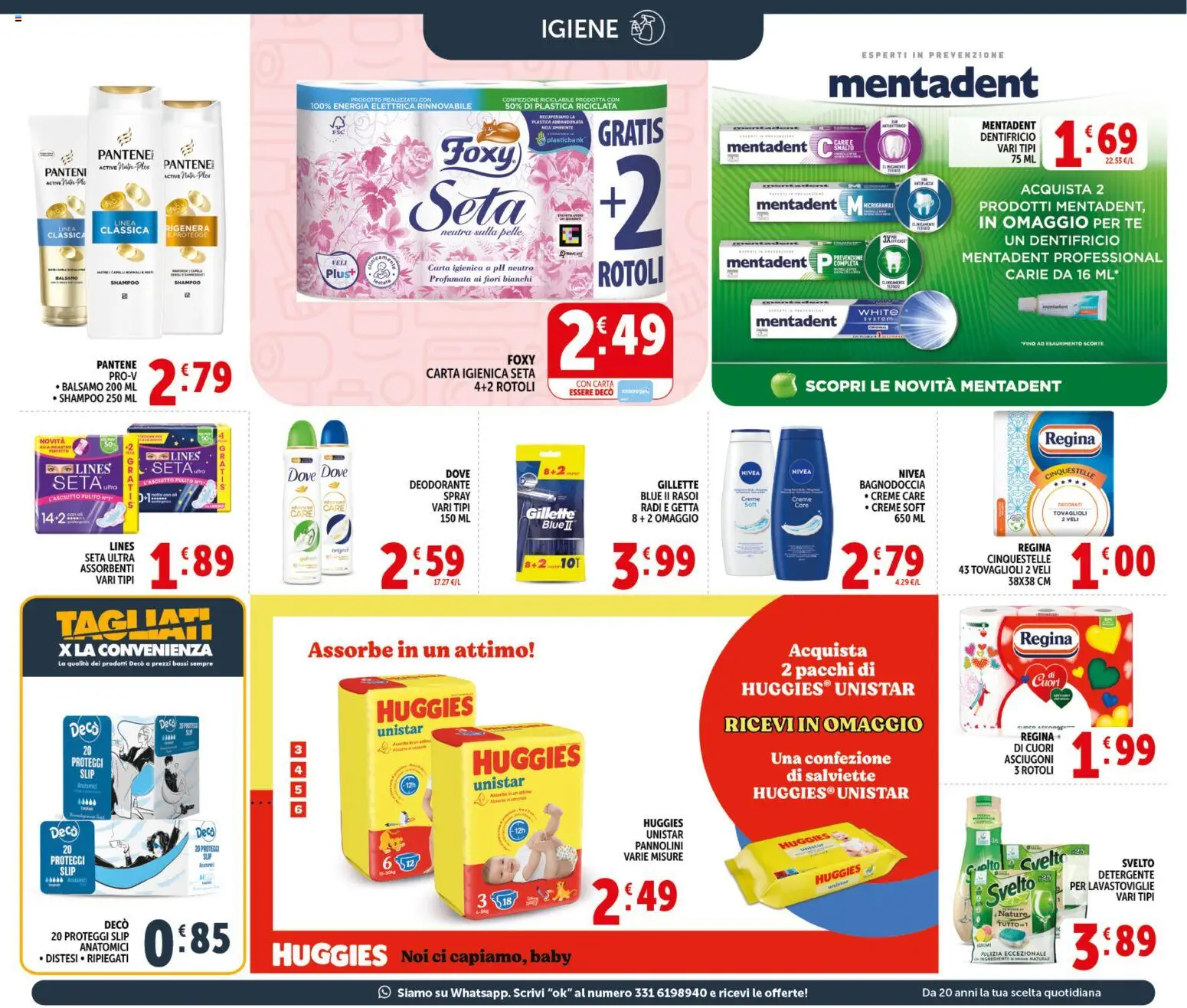 Volantino Decò del 21.04.2026 | Pagina: 17 | Prodotti: Shampoo, Pannolini, Deodorante, Detergente