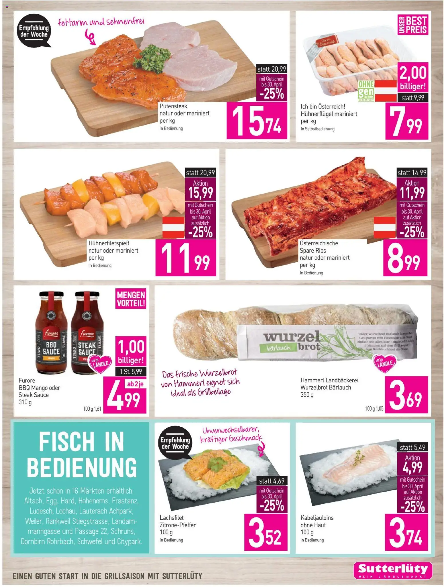 Sutterlüty Flugblatt gültig ab 23.04.2026 | Seite: 11 | Produkte: Salat, Mango, Grill, Brot