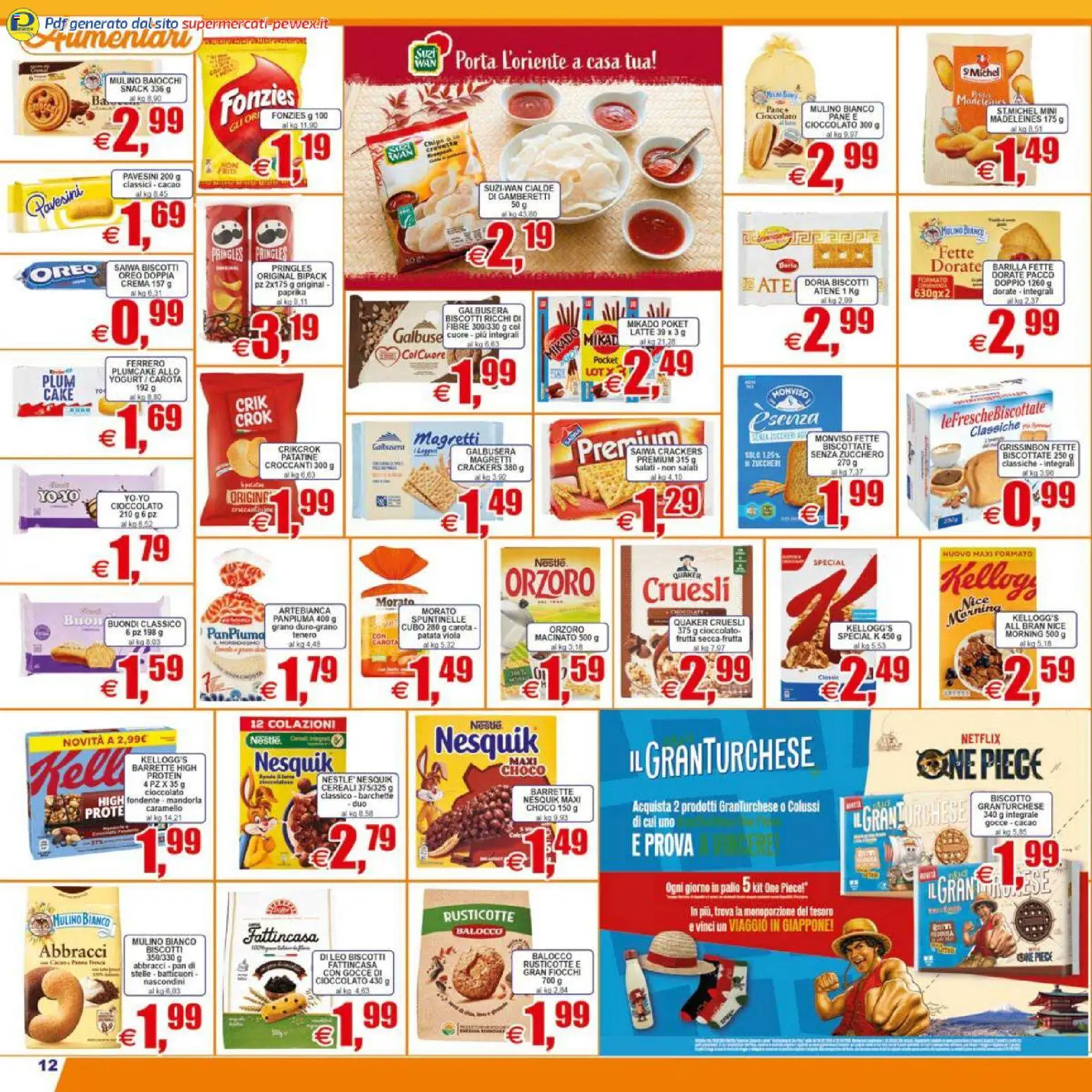 Volantino Pewex del 07.04.2026 | Pagina: 12 | Prodotti: Cereali, Zucchero, Latte, Plumcake