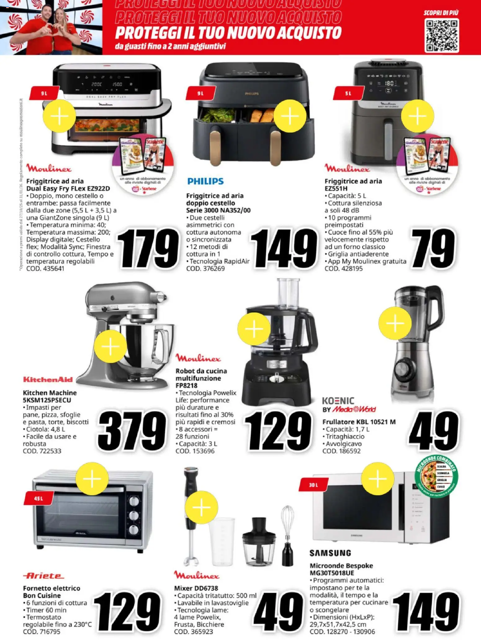 Volantino Media World del 09.01.2026 | Pagina: 27 | Prodotti: Tritatutto, Mixer, Friggitrice, Samsung