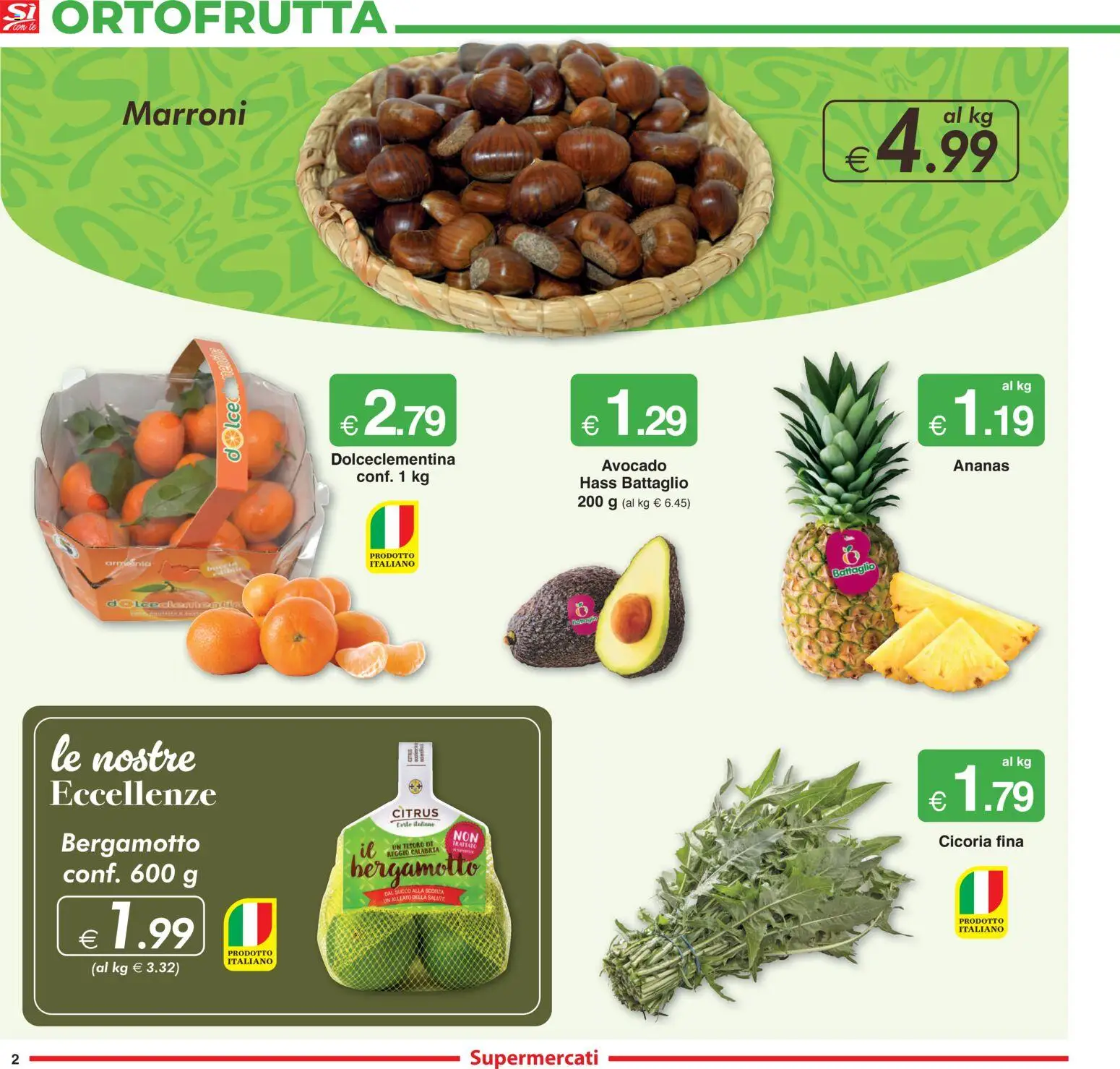 Volantino Sì con Te del 06.11.2025 | Pagina: 2 | Prodotti: Avocado, Ananas