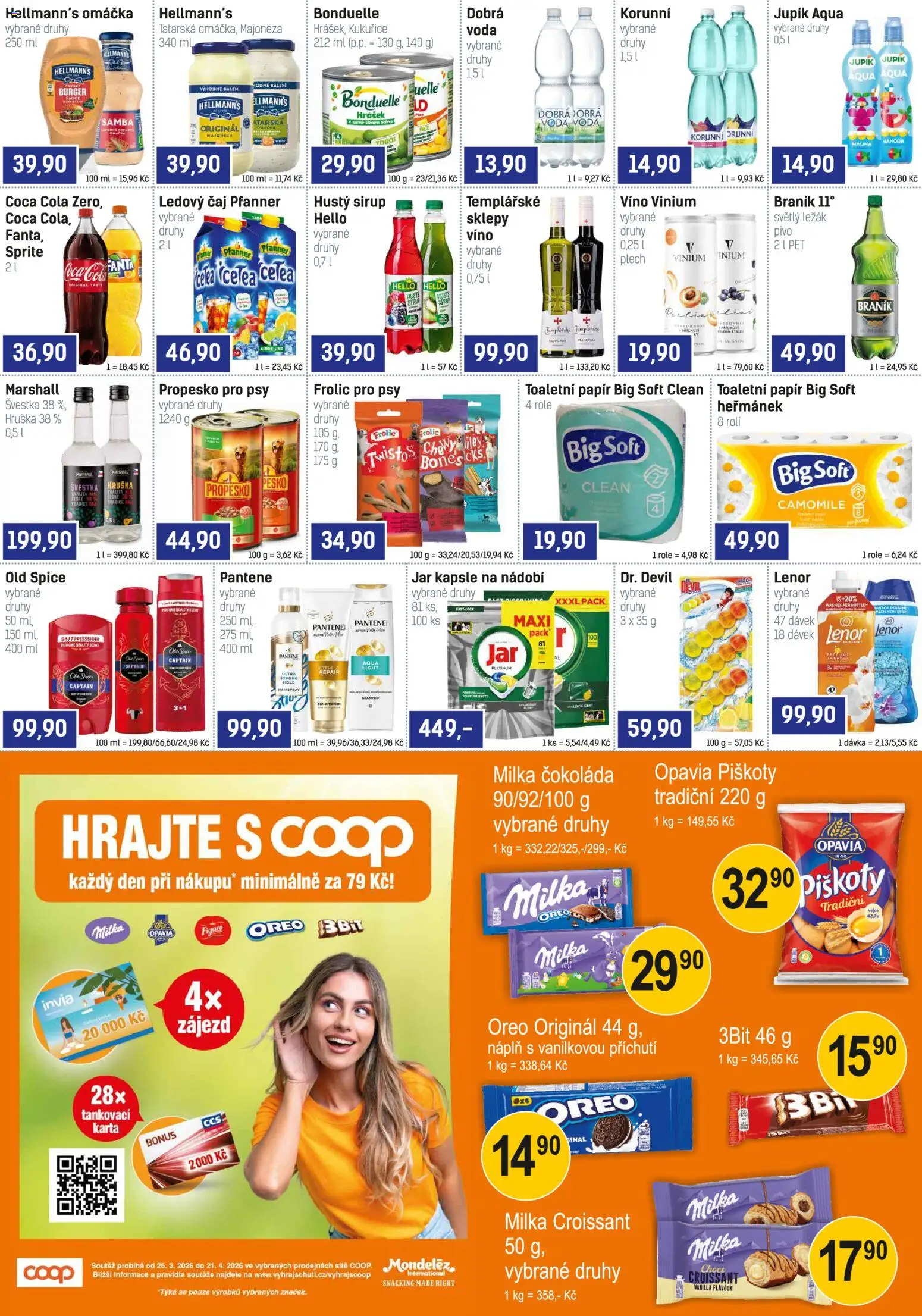 Konzum leták od 08.04.2026 | Strana: 3 | Produkty: Lenor, Čokoláda, Kapsle, Majonéza