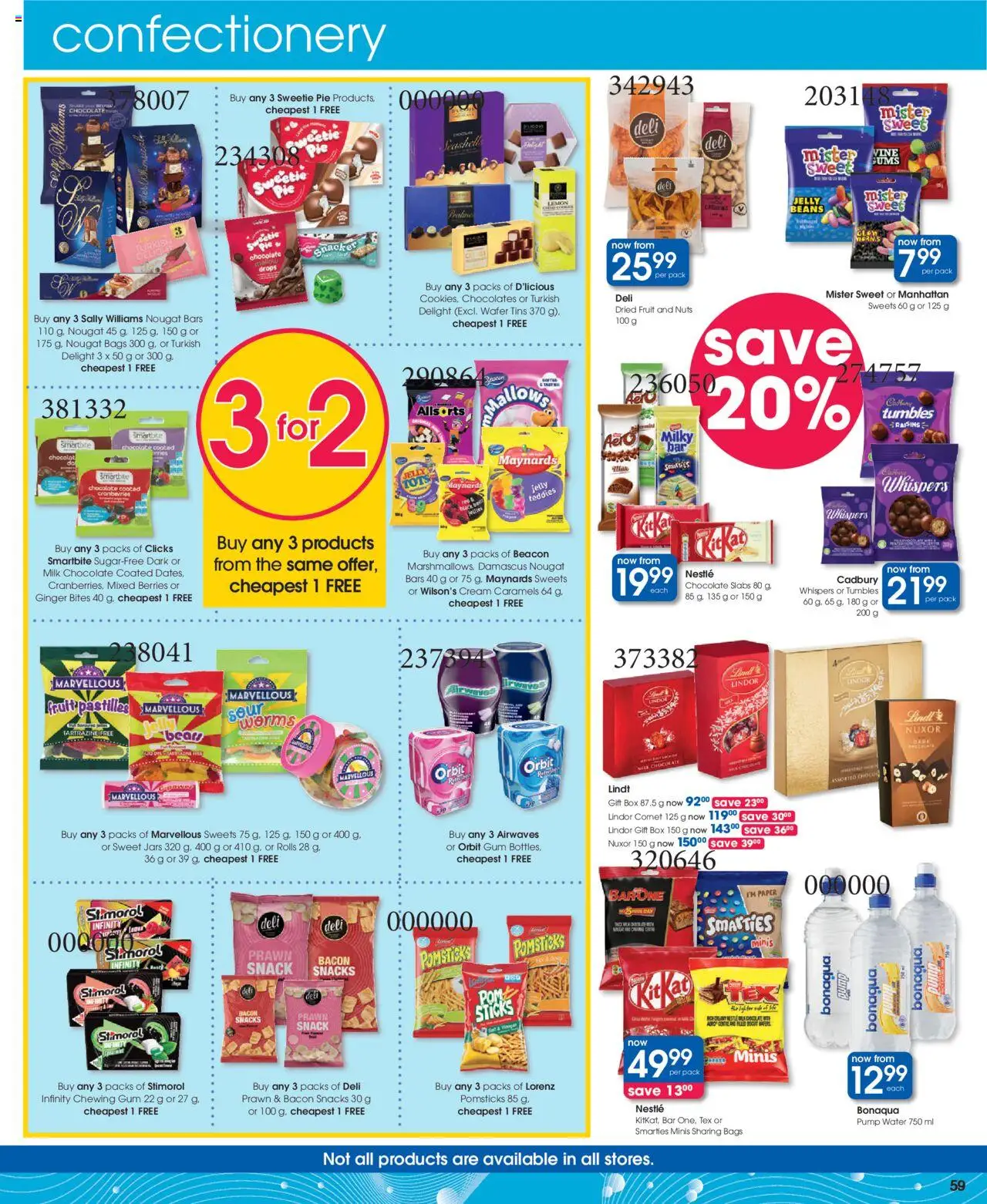 Clicks Specials │ valid from 07.08.2025 | Page: 55 | Products: Milk, Chocolate, Nuts, Water