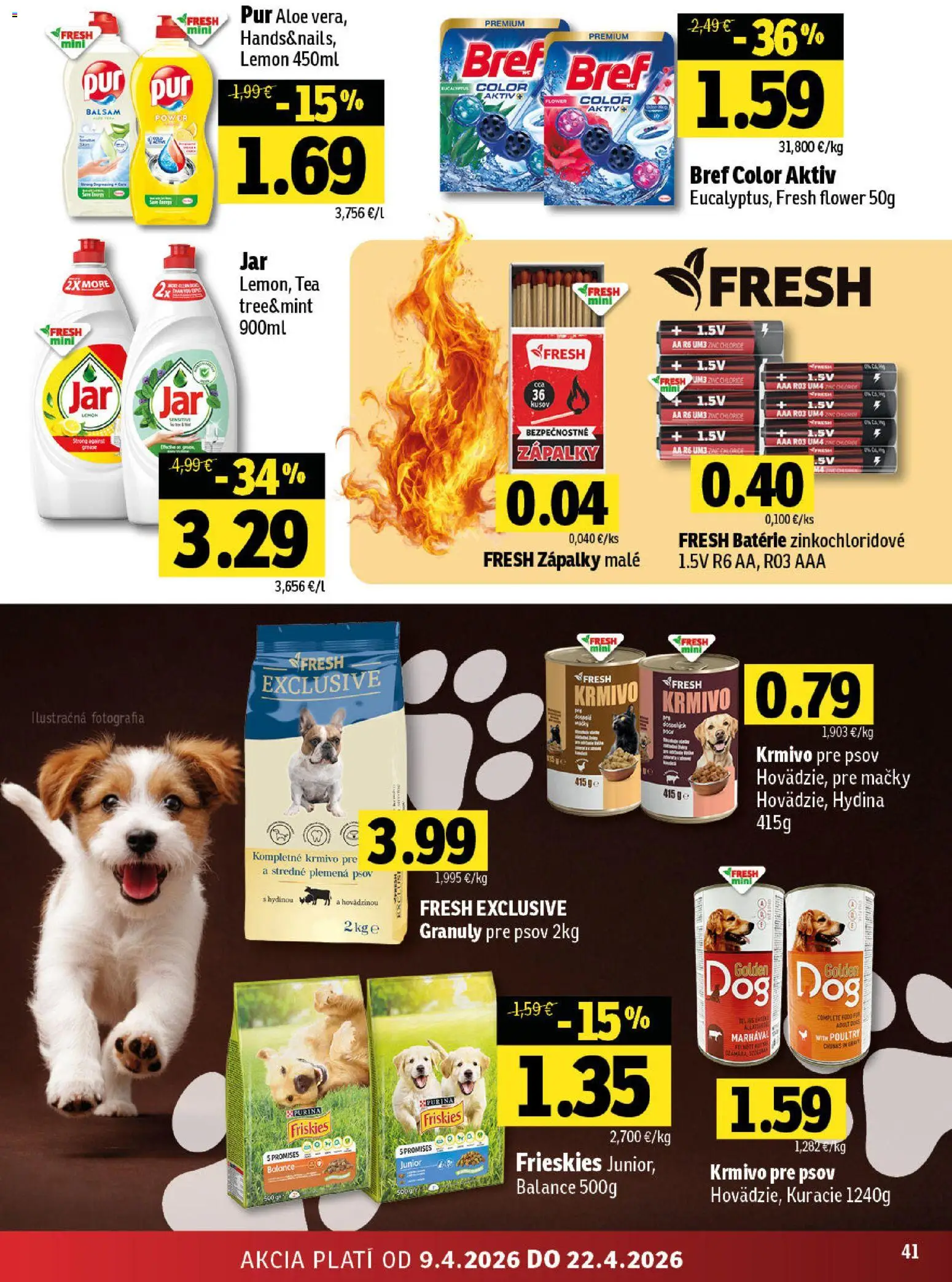 Nové Fresh akcie – leták je platný od 09.04.2026 | Strana: 41 | Produkty: Friskies