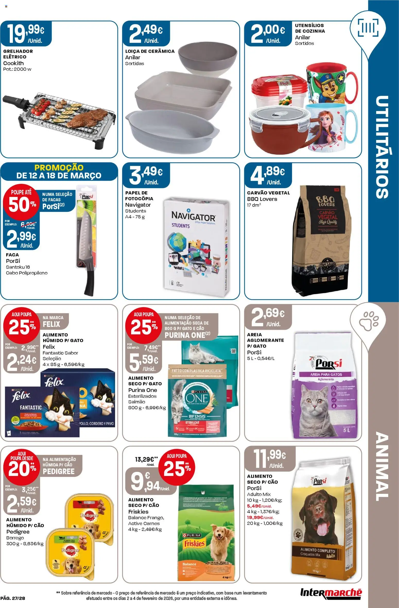 Intermarché Folheto Contact │ válido de 12.03.2026 | Página: 27 | Produtos: Cabo, Faca, Areia, Carvão vegetal
