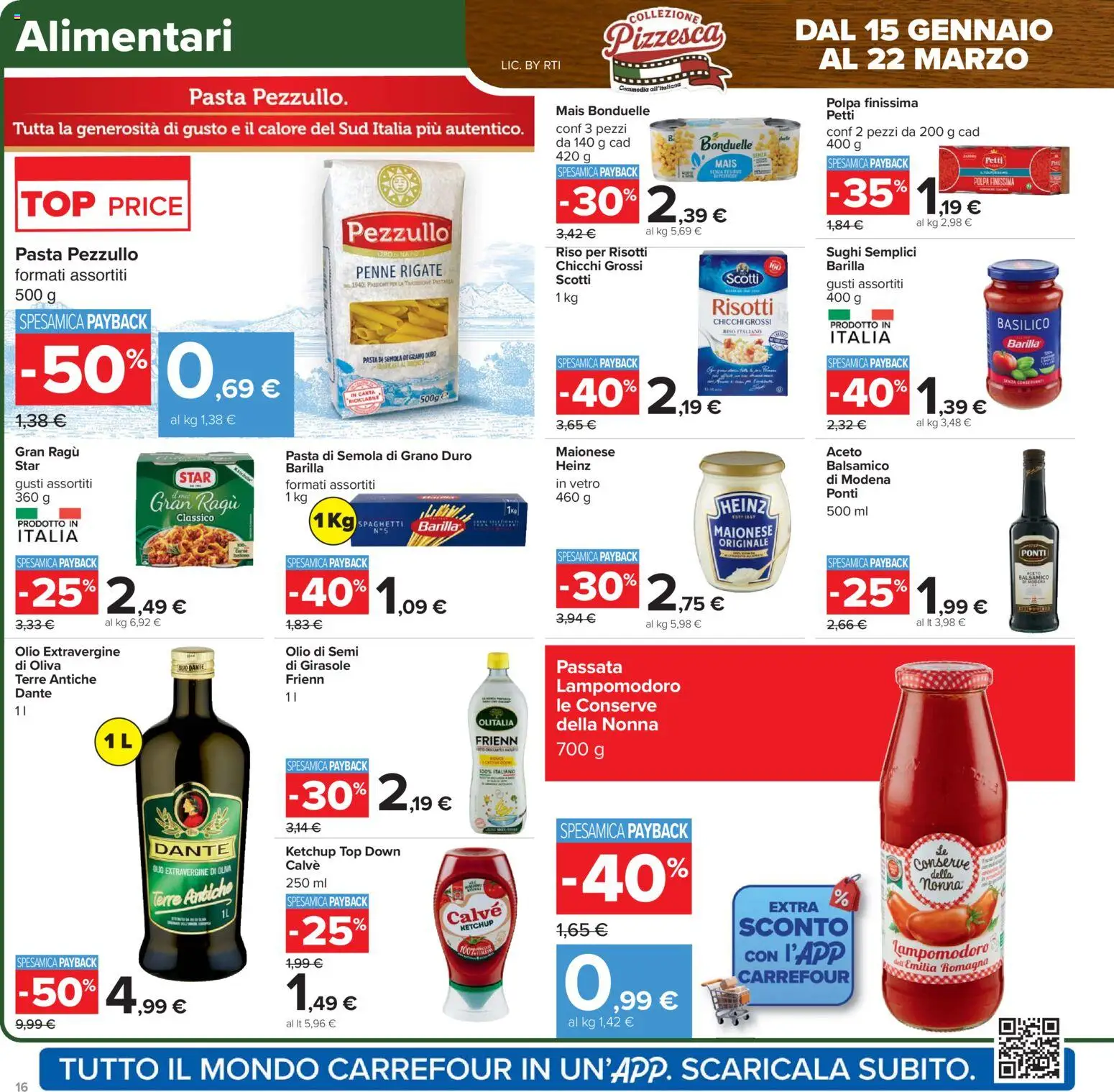 Volantino Carrefour del 02.03.2026 | Pagina: 16 | Prodotti: Riso, Top, Pasta, Basilico