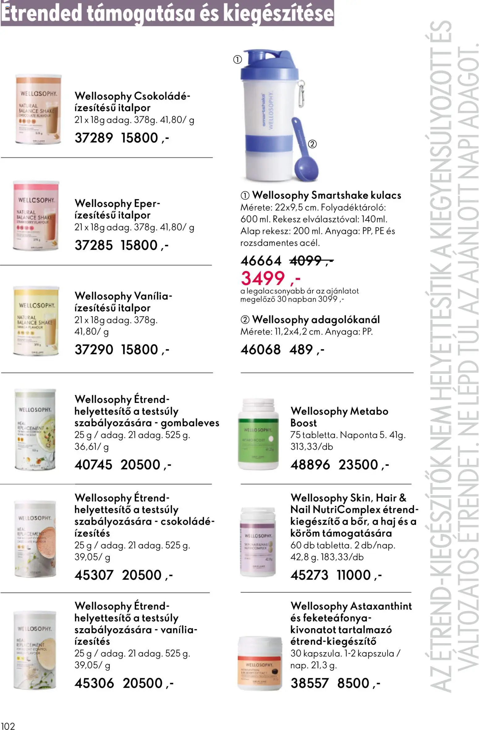 Oriflame akciós ujság - amely érvényes a következő dátumtól: 22.10.2025 | Oldal: 102 | Termékek: Kulacs, Csokoládé, Eper, Italpor