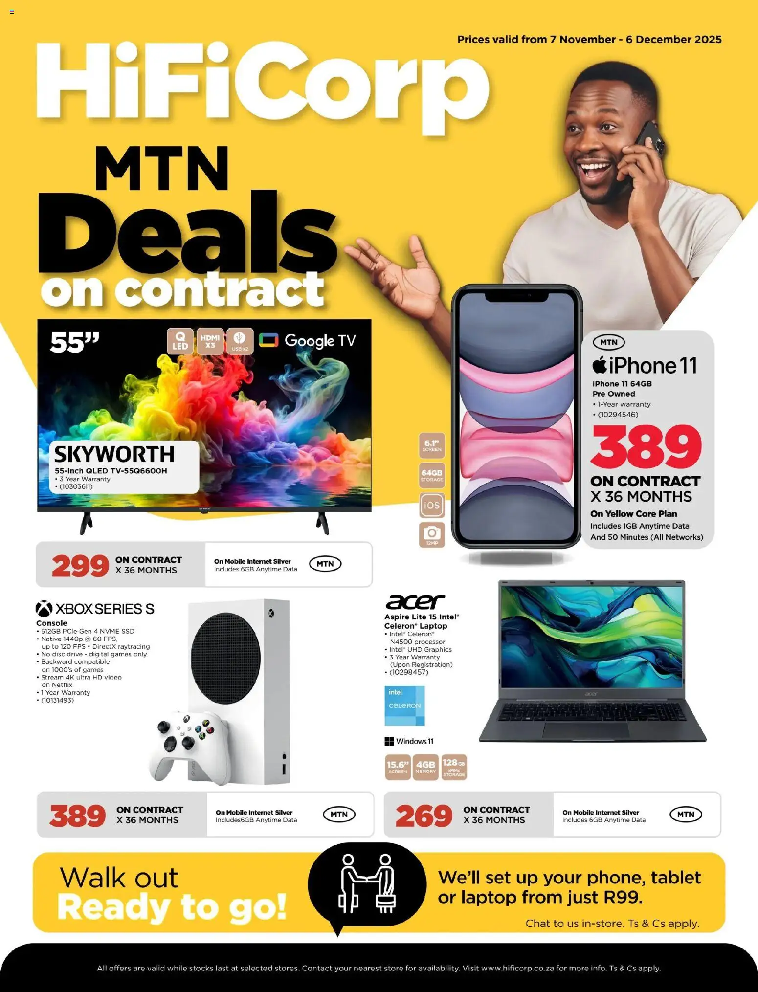 New HiFi Corp catalogue – valid from 07.11.2025 | Page: 1 | Products: Data, Xbox, Laptop, TV