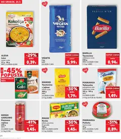 BARILLA, Tjestenina odabrane vrste 500 g - Pregled kataloga iz trgovine Kaufland, vrijedi od 25.03.2026 | Stranica: 20