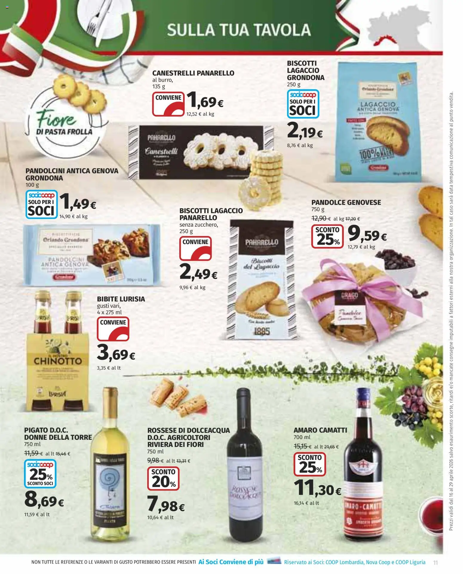 Volantino COOP del 16.04.2026 | Pagina: 11 | Prodotti: Chinotto, Biscotti, Data, Bibite