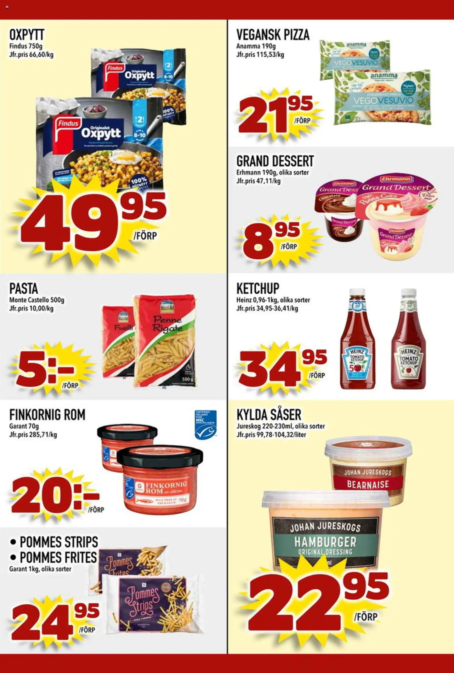 Din Mat reklamblad aktuell från 30.03.2026 | Sida: 4 | Produkter: Pizza, Nötkött, Pasta, Ketchup