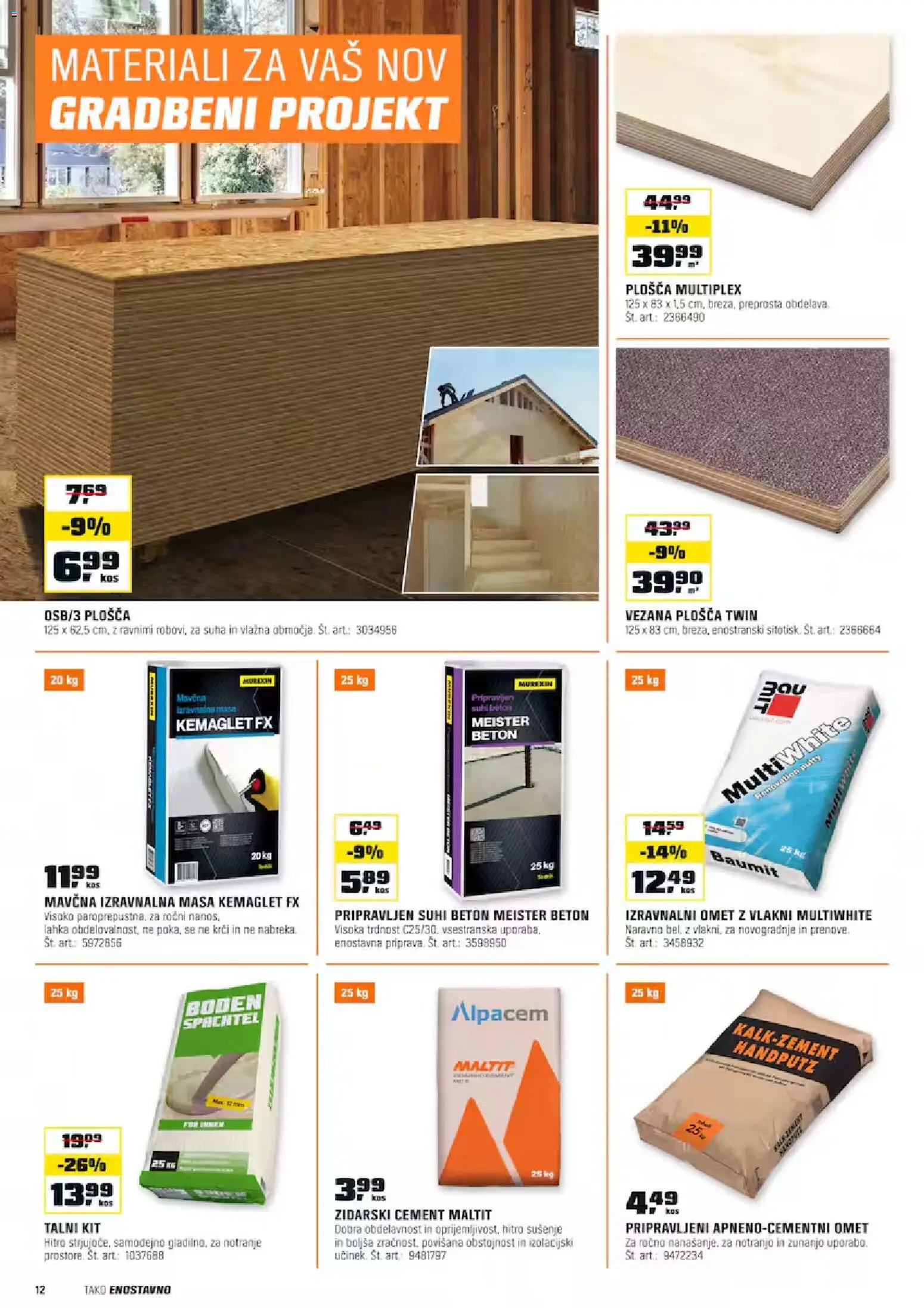 Novi OBI katalog ponudbe – veljaven od 06.01.2026 | Stran: 12 | Izdelki: Beton, Cement