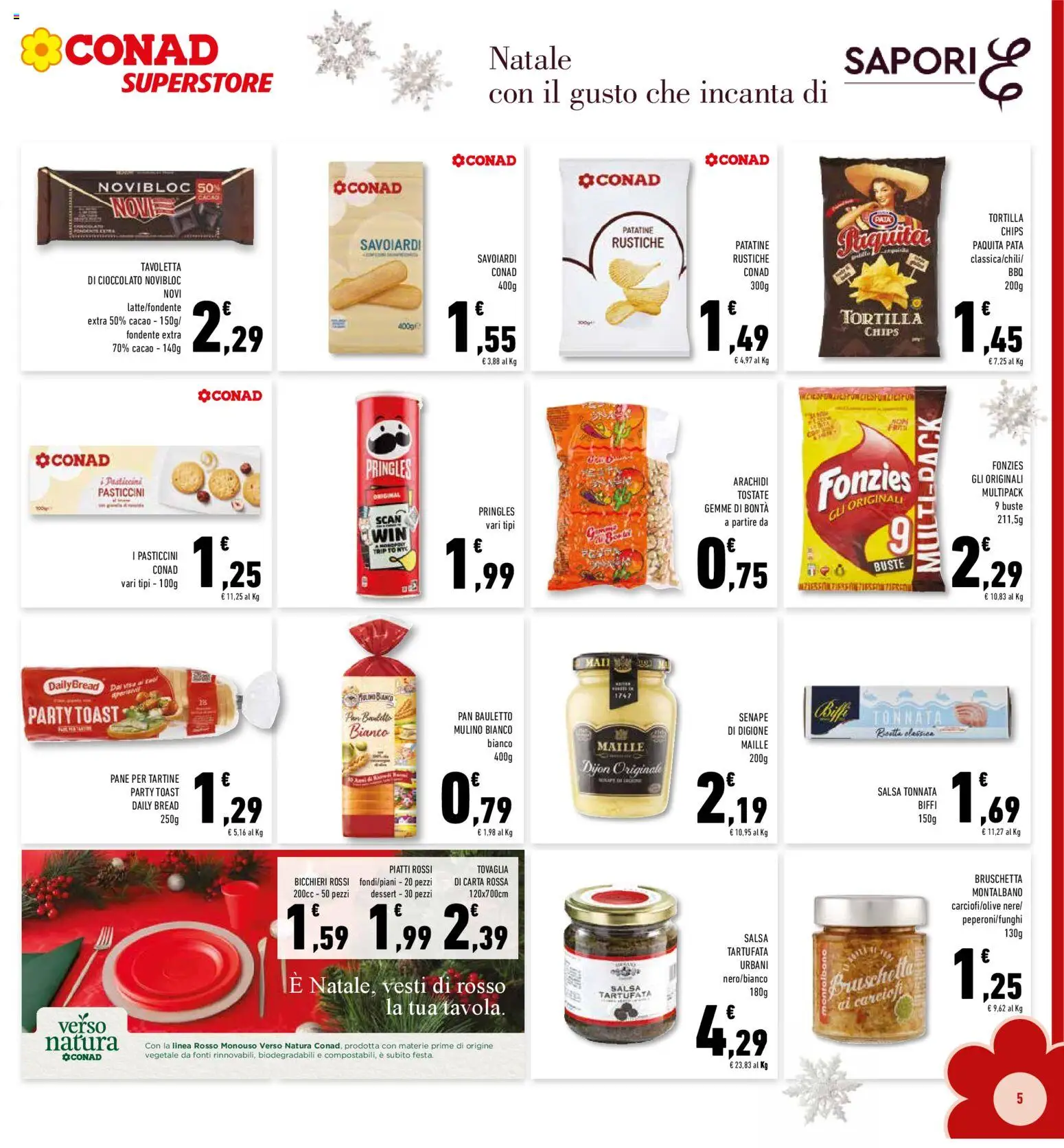 Volantino Conad del 10.12.2025 | Pagina: 5 | Prodotti: Cioccolato, Arachidi, Cacao, Senape