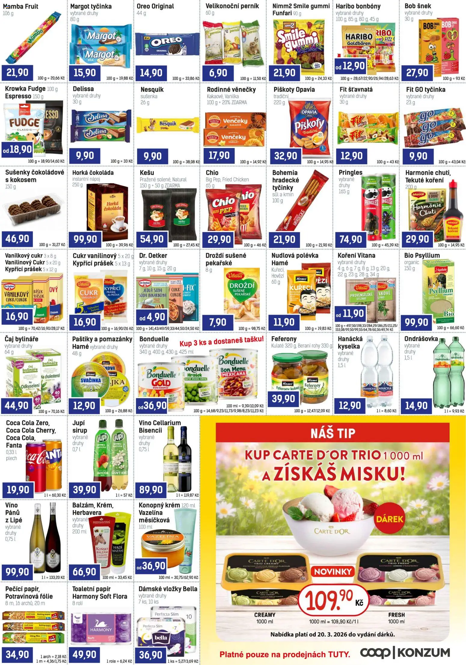 Konzum leták od 25.03.2026 | Strana: 2 | Produkty: Jupí, Nesquik, Horká čokoláda, Jedlá soda