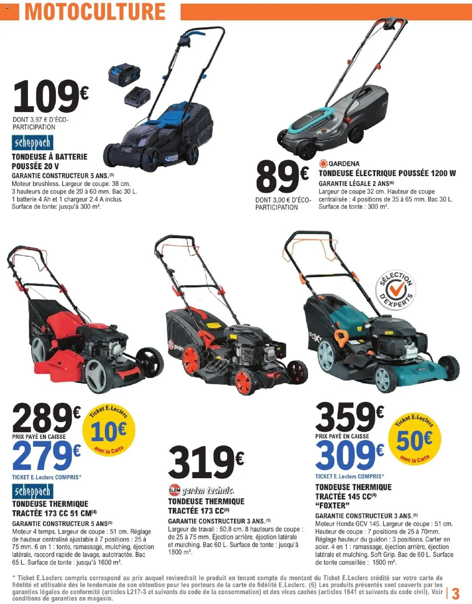 {H1} | Page: 3 | Produits: Tondeuse, Batterie