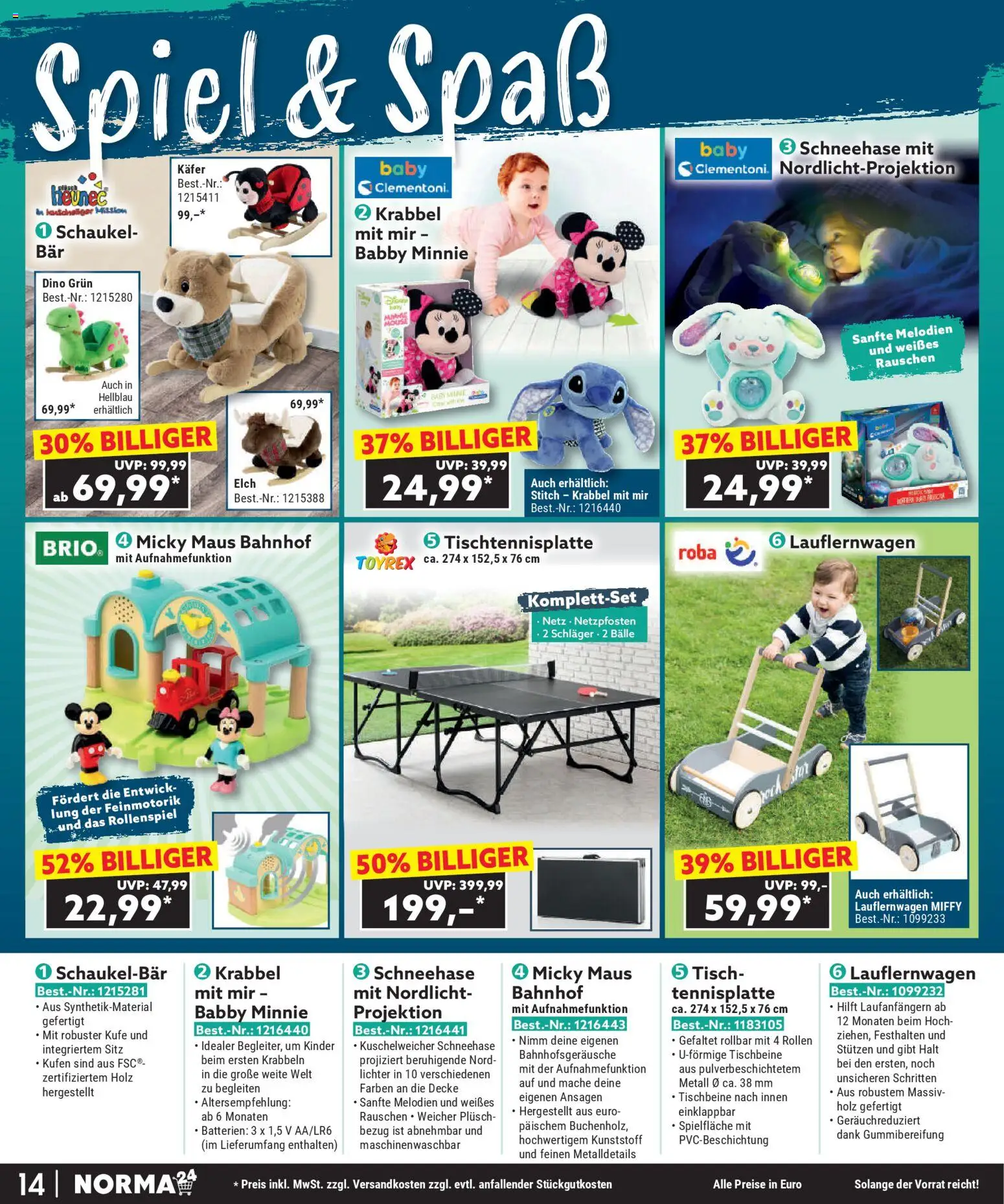 Norma Bestellmagazin November 2025 – gültig ab 01.11.2025 | Seite: 14 | Produkte: Spiel, Decke, Batterien, Tisch