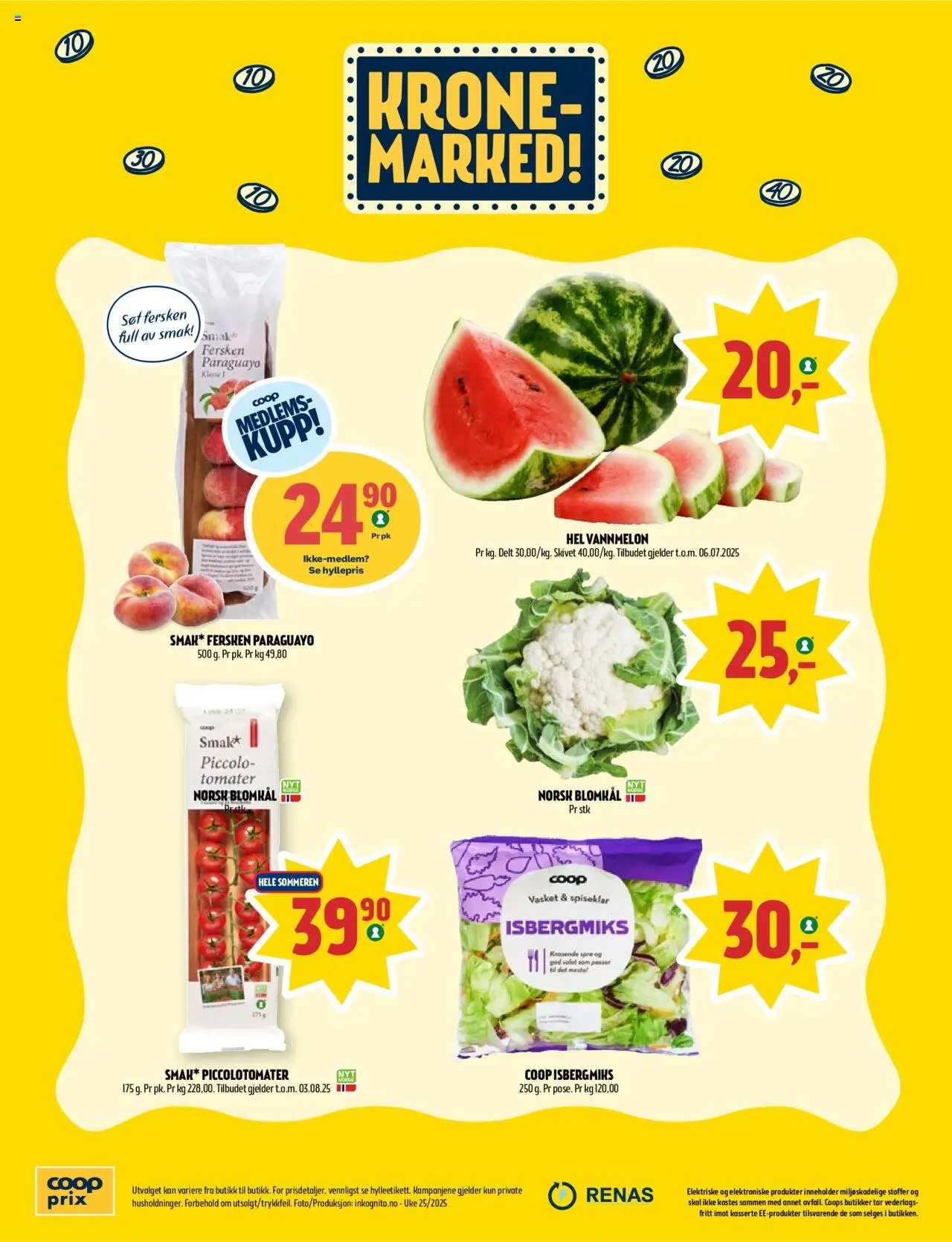  | Side: 8 | Produkter: Tomater, Fersken, Blomkål, Vannmelon