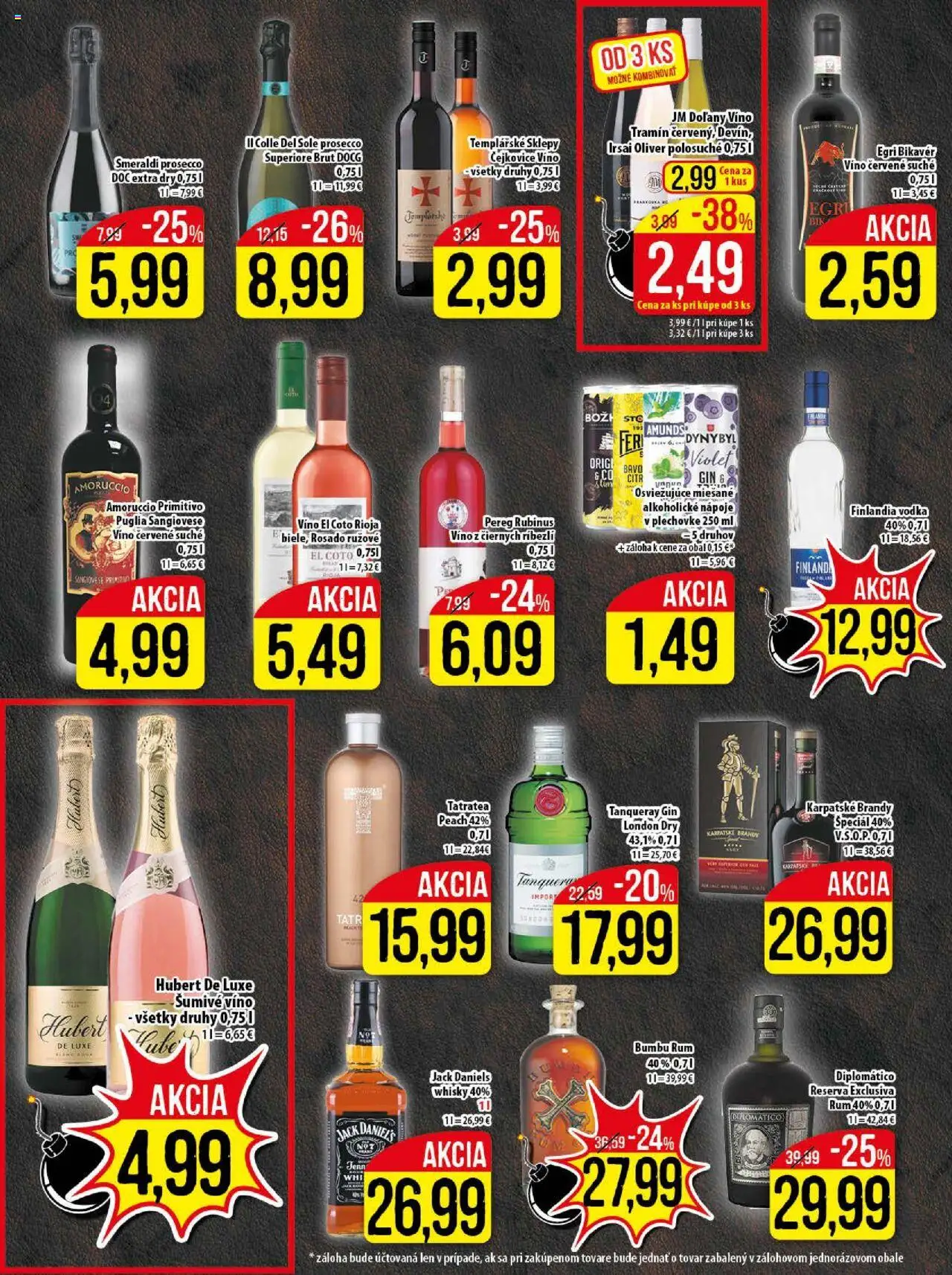 Nové Klas akcie – leták je platný od 08.09.2025 | Strana: 19 | Produkty: Diplomatico, Gin, Vodka, Jack Daniel's