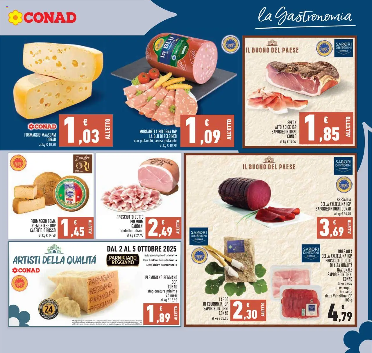 Volantino Conad del 25.09.2025 | Pagina: 11 | Prodotti: Speck, Bresaola, Formaggio, Prosciutto