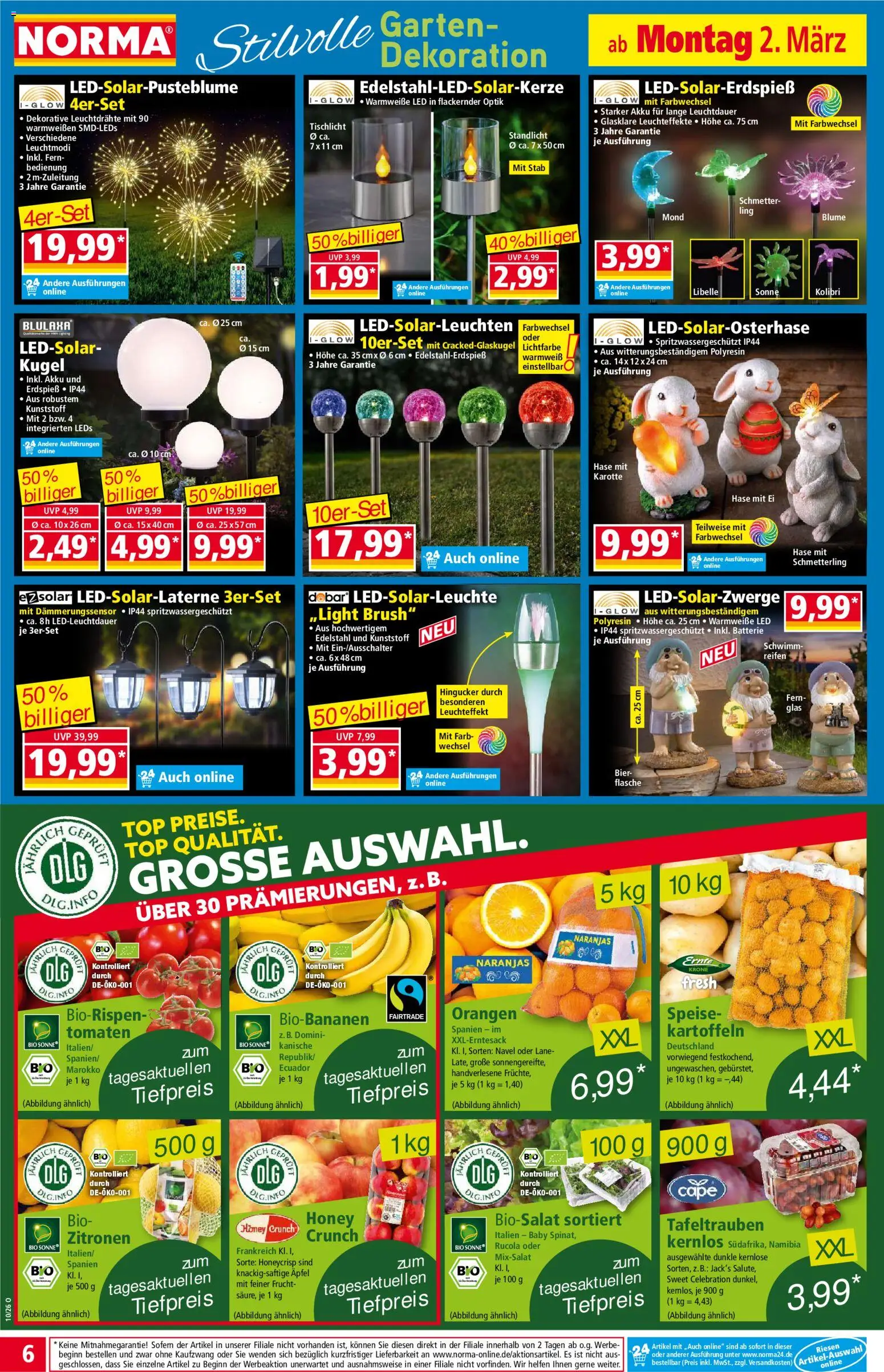 Norma Prospekt 	 – gültig ab 02.03.2026 | Seite: 6 | Produkte: Bier, Rucola, Orangen, Tomaten