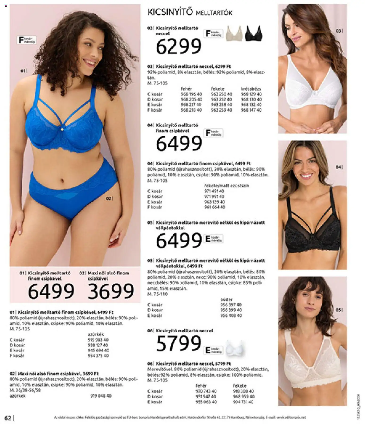 Bonprix akciós ujság - amely érvényes a következő dátumtól: 04.11.2025 | Oldal: 64 | Termékek: Női alsó, Púder, Kosár, Melltartó