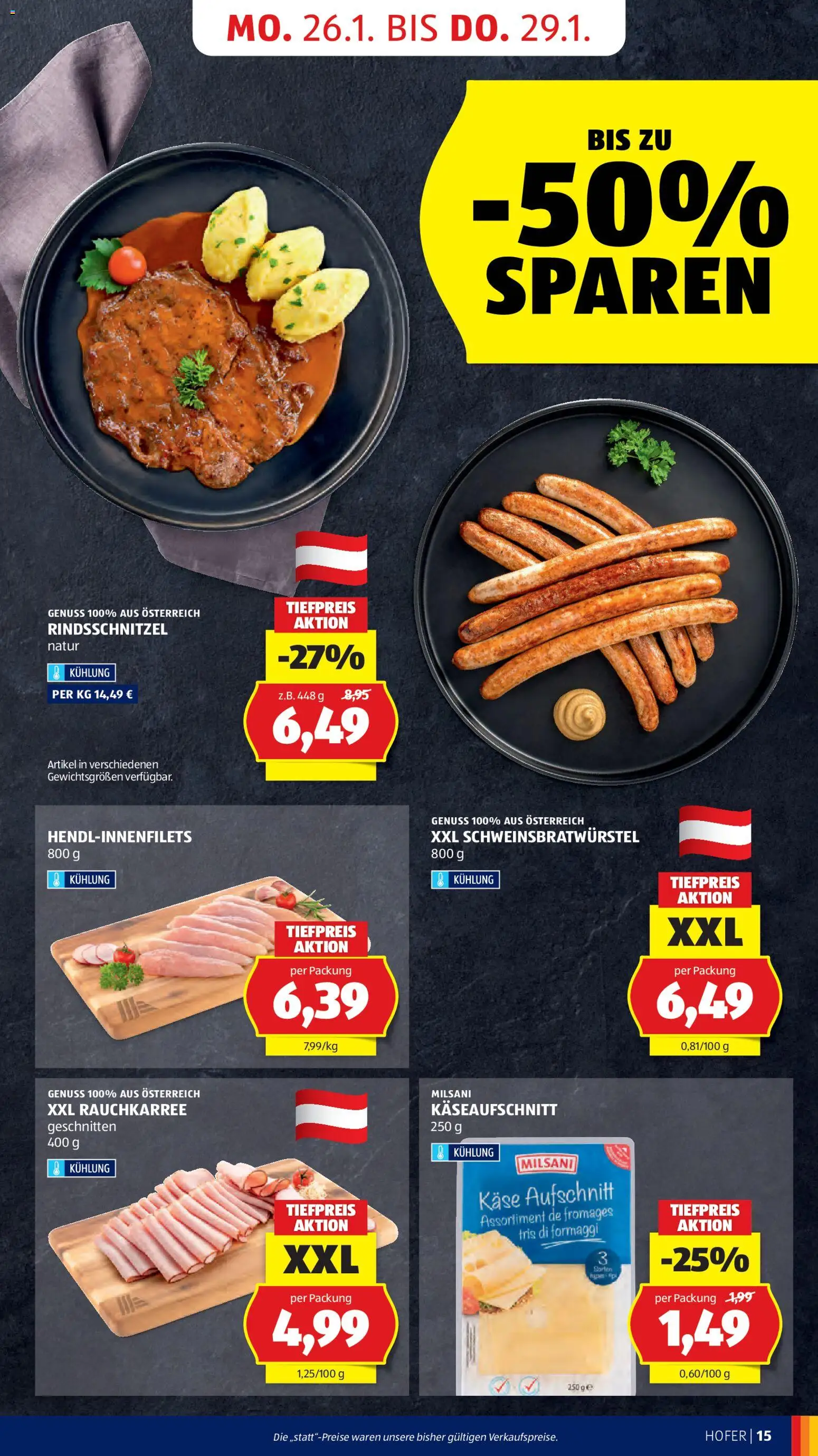 Hofer Flugblatt gültig ab 23.01.2026 | Seite: 17 | Produkte: Käse