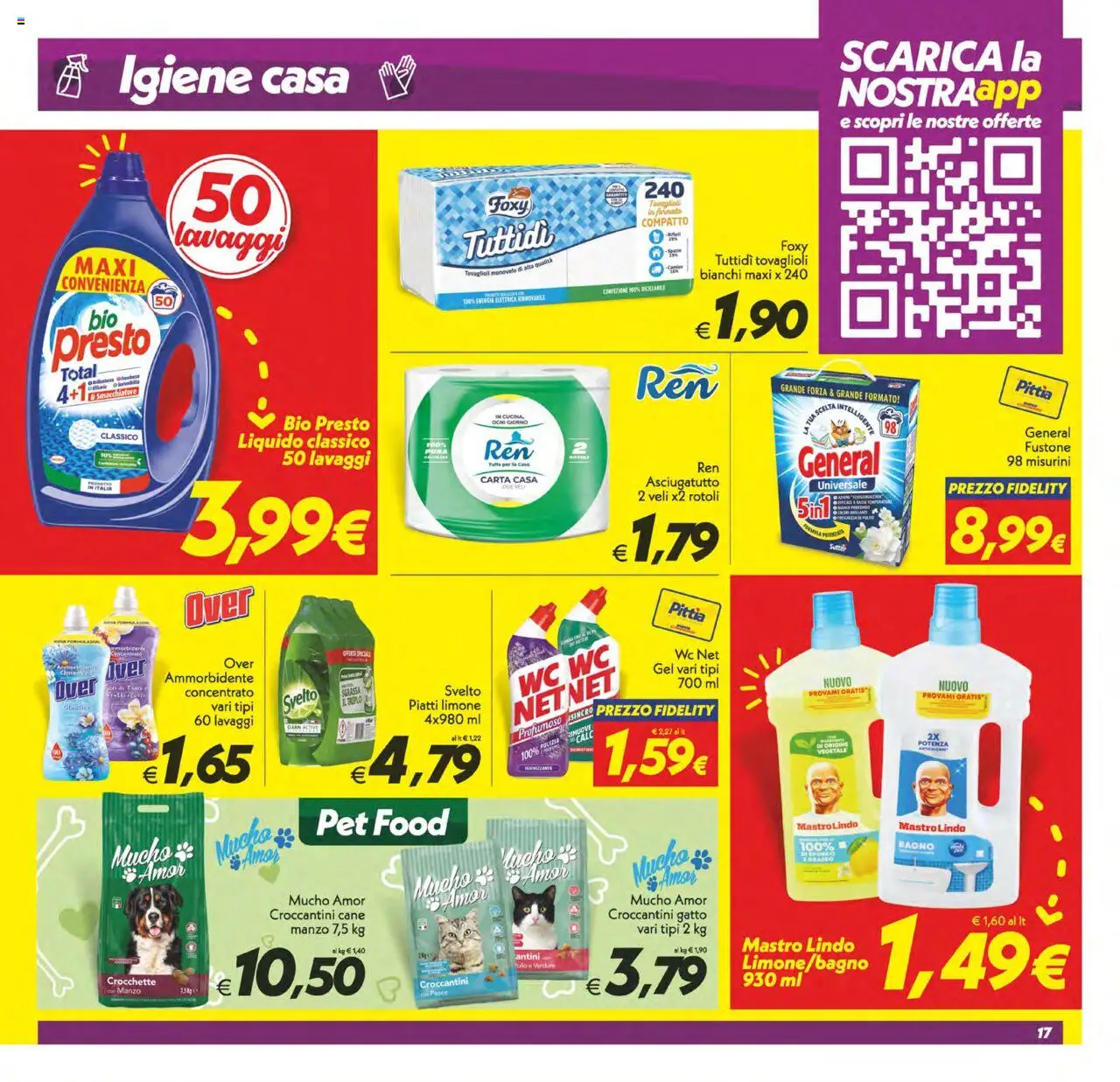 Volantino SuperConveniente del 03.10.2025 | Pagina: 17 | Prodotti: Ammorbidente, Pesce, WC, Bagno