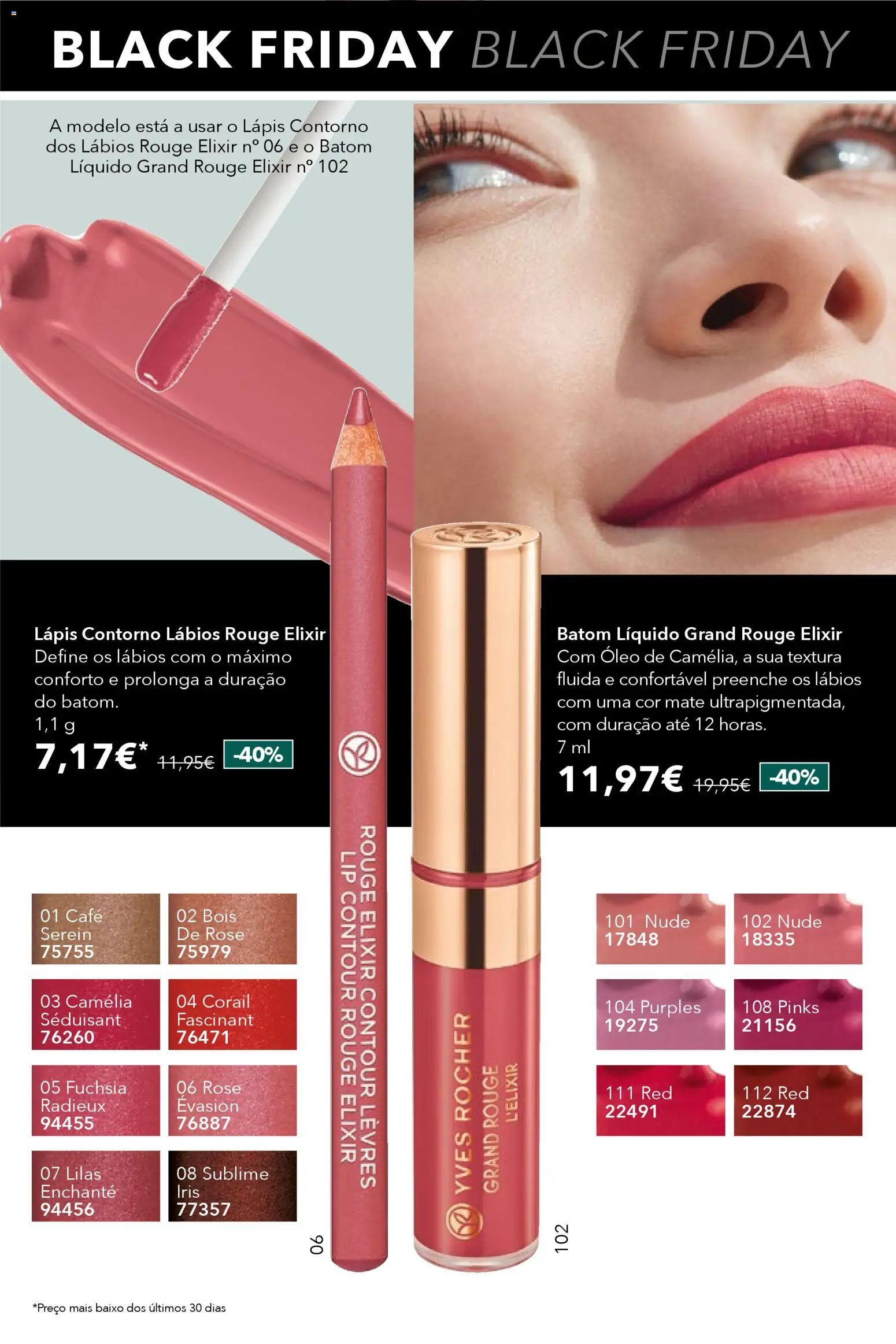 Yves Rocher - Black Friday │ válido de 12.11.2025 | Página: 22 | Produtos: Batom, Óleo, Café