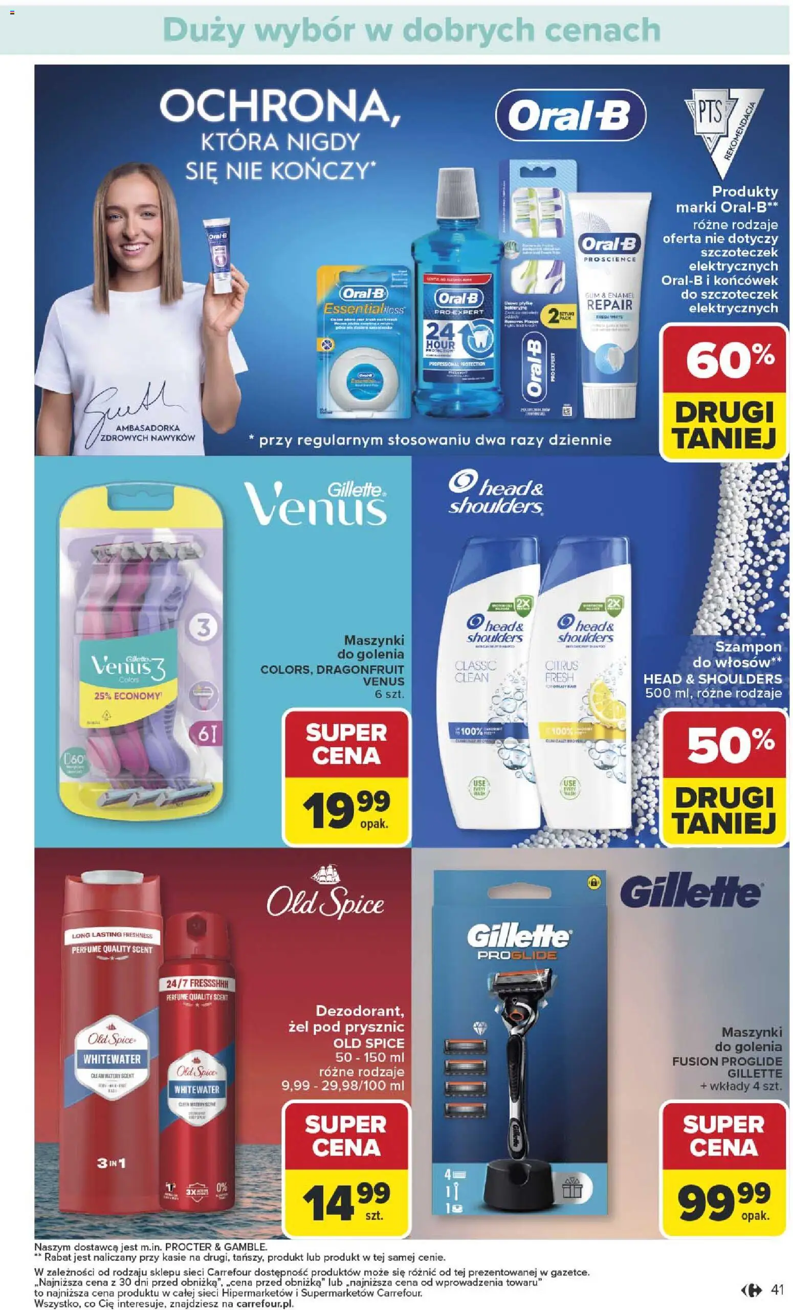 Carrefour Gazetka od 12.01.2026 | Strona: 43 | Produkty: Gillette, Prysznic, Szampon, Żel pod prysznic