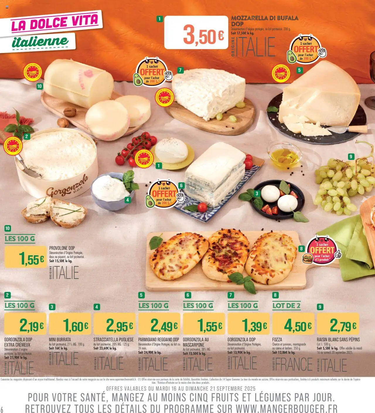 | Page: 6 | Produits: Chorizo, Raisin, Lit, Provolone