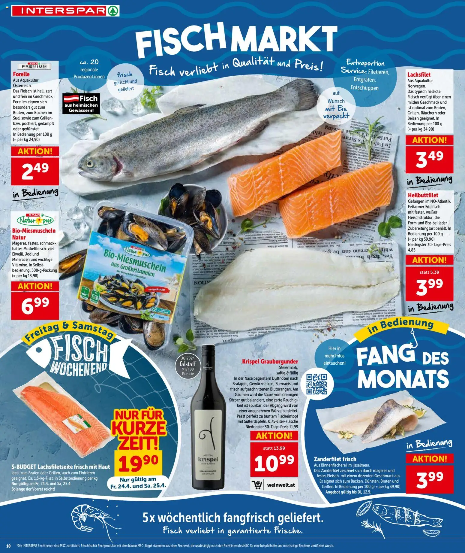 Interspar Flugblatt - Salzburg gültig ab 23.04.2026 | Seite: 10 | Produkte: Eis, Fisch