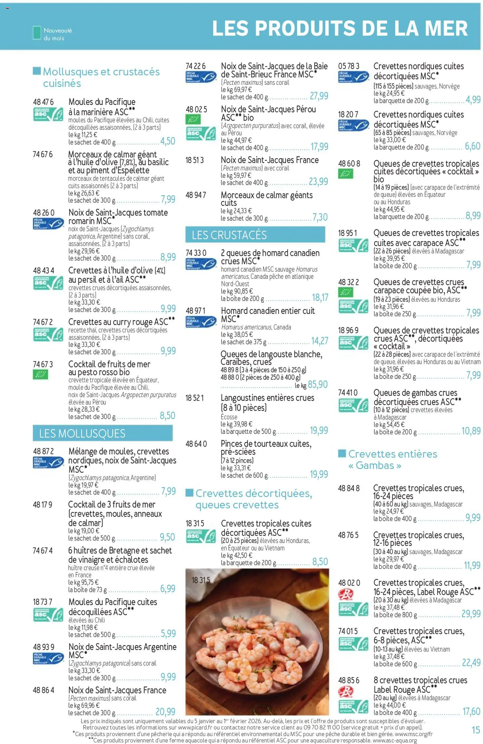 {H1} | Page: 15 | Produits: Fruits de mer, Piment d'espelette, Piment, Noix