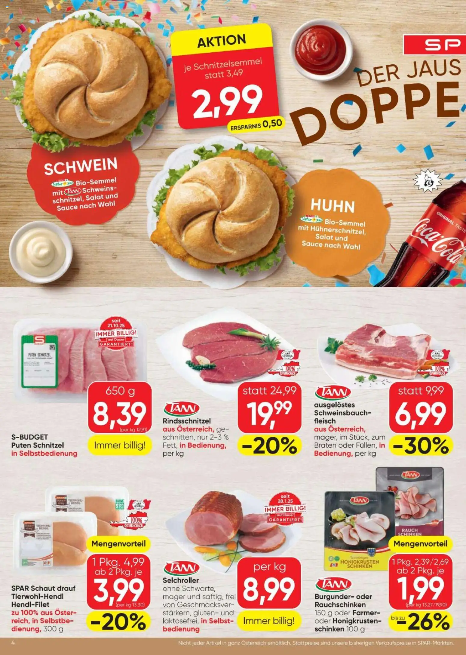 Spar Flugblatt gültig ab 05.02.2026 | Seite: 4 | Produkte: Salat, Schinken