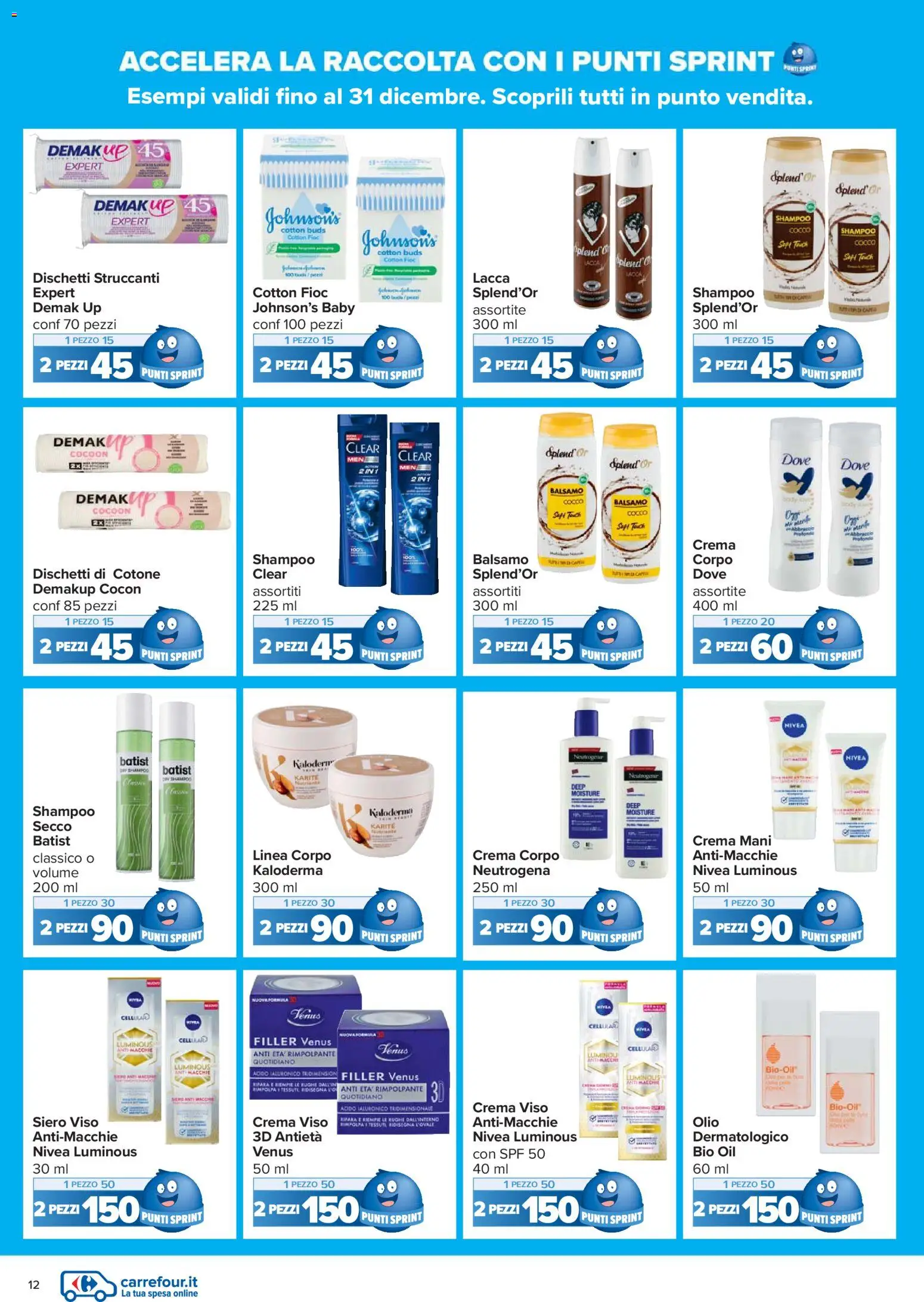 Volantino Carrefour del 02.12.2025 | Pagina: 12 | Prodotti: Lacca, Dischetti struccanti, Olio, Cocco