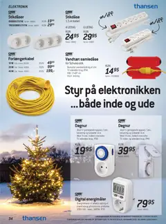 Thansen - Tilbudsavis gyldig fra 29.10.2025 | Side: 34 | Produkter: Stik, Maling, Kabel