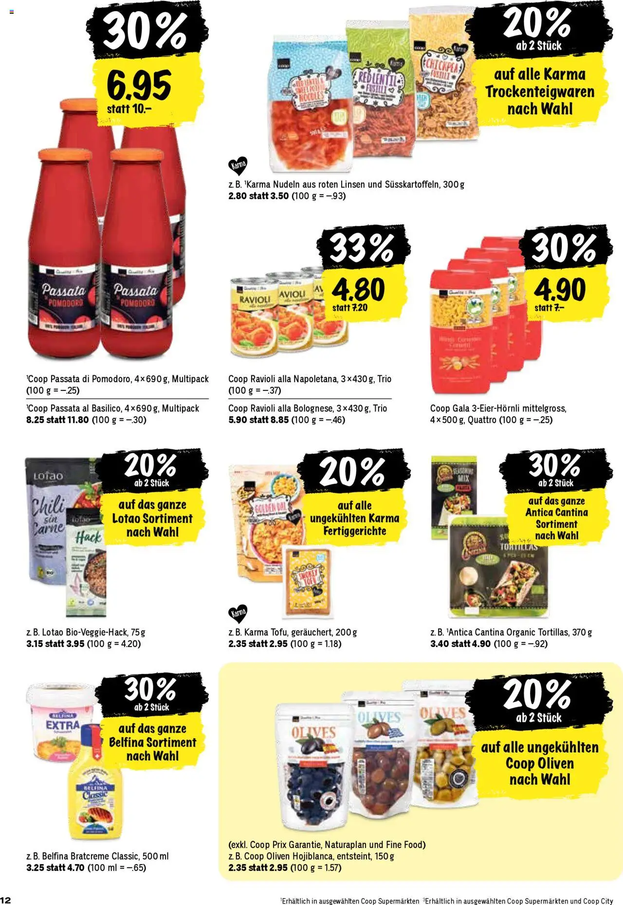 Coop Aktionen – gültig ab 25.09.2025 | Seite: 12 | Produkte: Chili, Nudeln, Fertiggerichte, Pasta