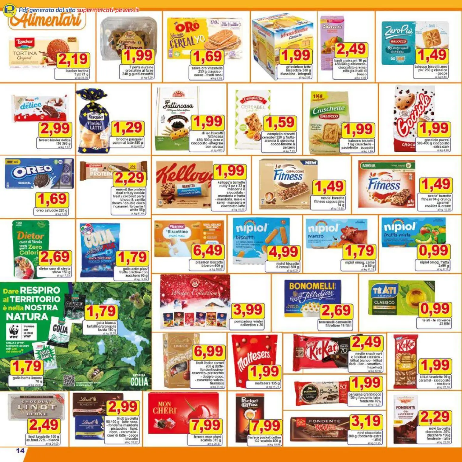 Volantino Pewex del 27.11.2025 | Pagina: 14 | Prodotti: Cereali, Crostatine, Barretta, Farro