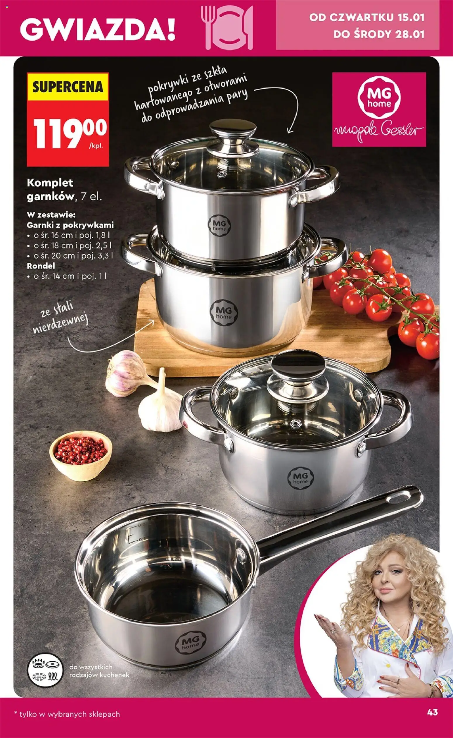 Biedronka gazetka - Hity i inspiracje od 10.01.2026 | Strona: 45 | Produkty: Garnki