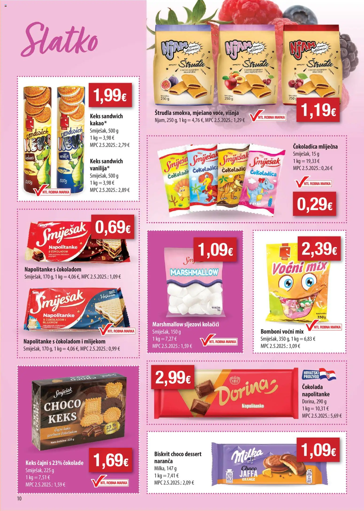 NTL katalog | vrijedi od 18.02.2026 | Stranica: 10 | Proizvodi: Čokolada, Bomboni, Keks, Kolačići